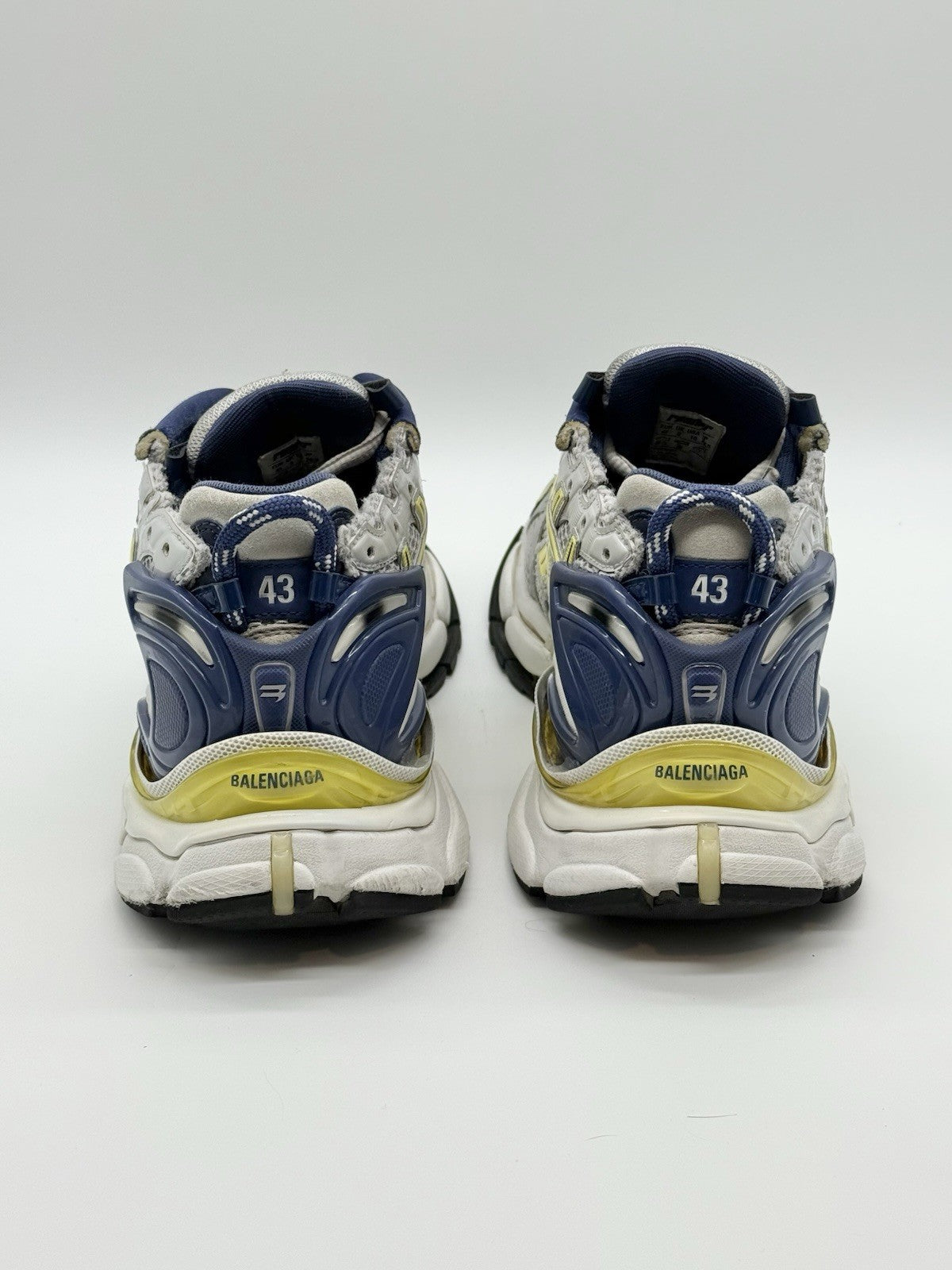 WORN TWICE Size 10 - Balenciaga Runner Grey Yellow Blue