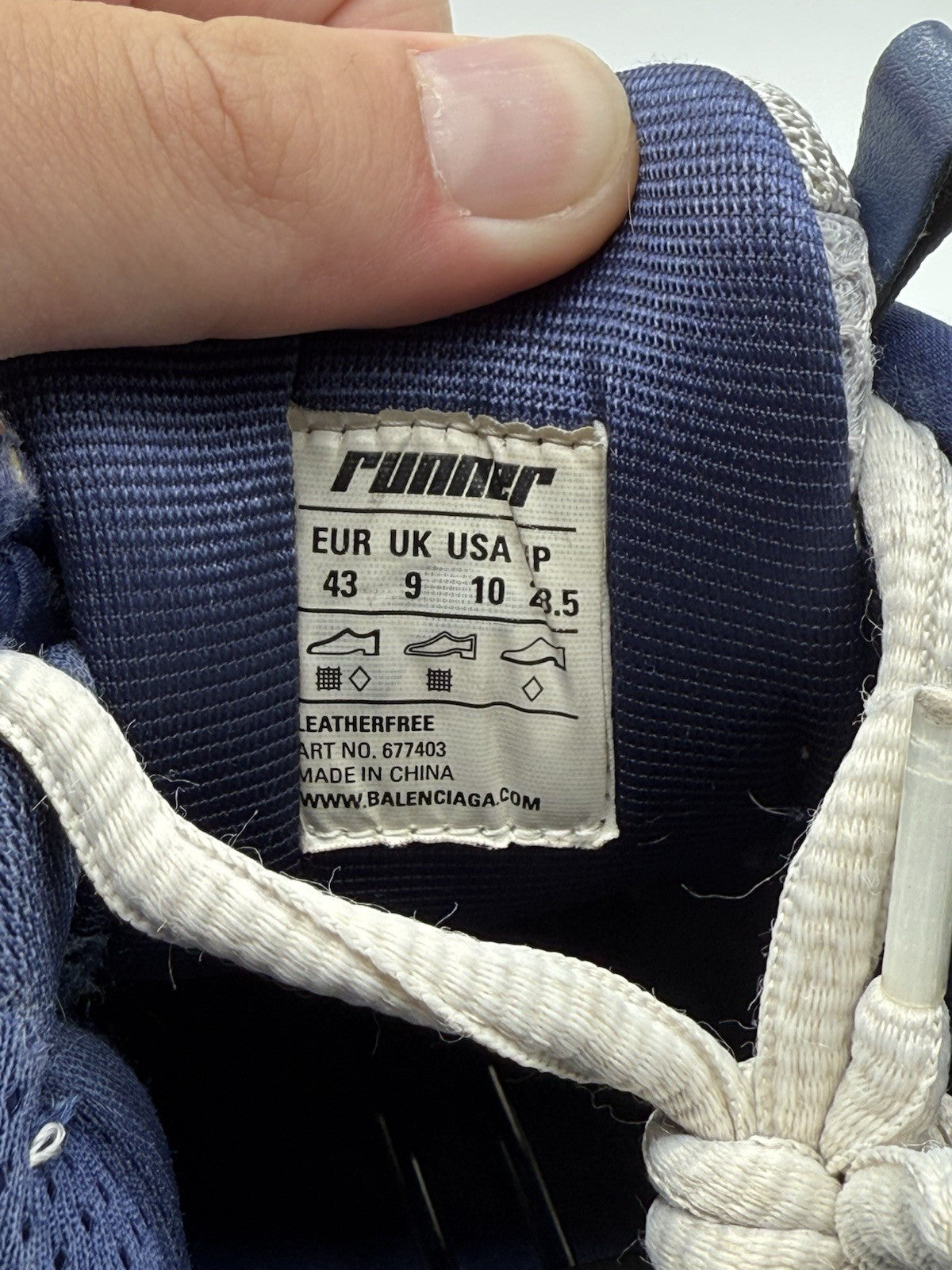 WORN TWICE Size 10 - Balenciaga Runner Grey Yellow Blue