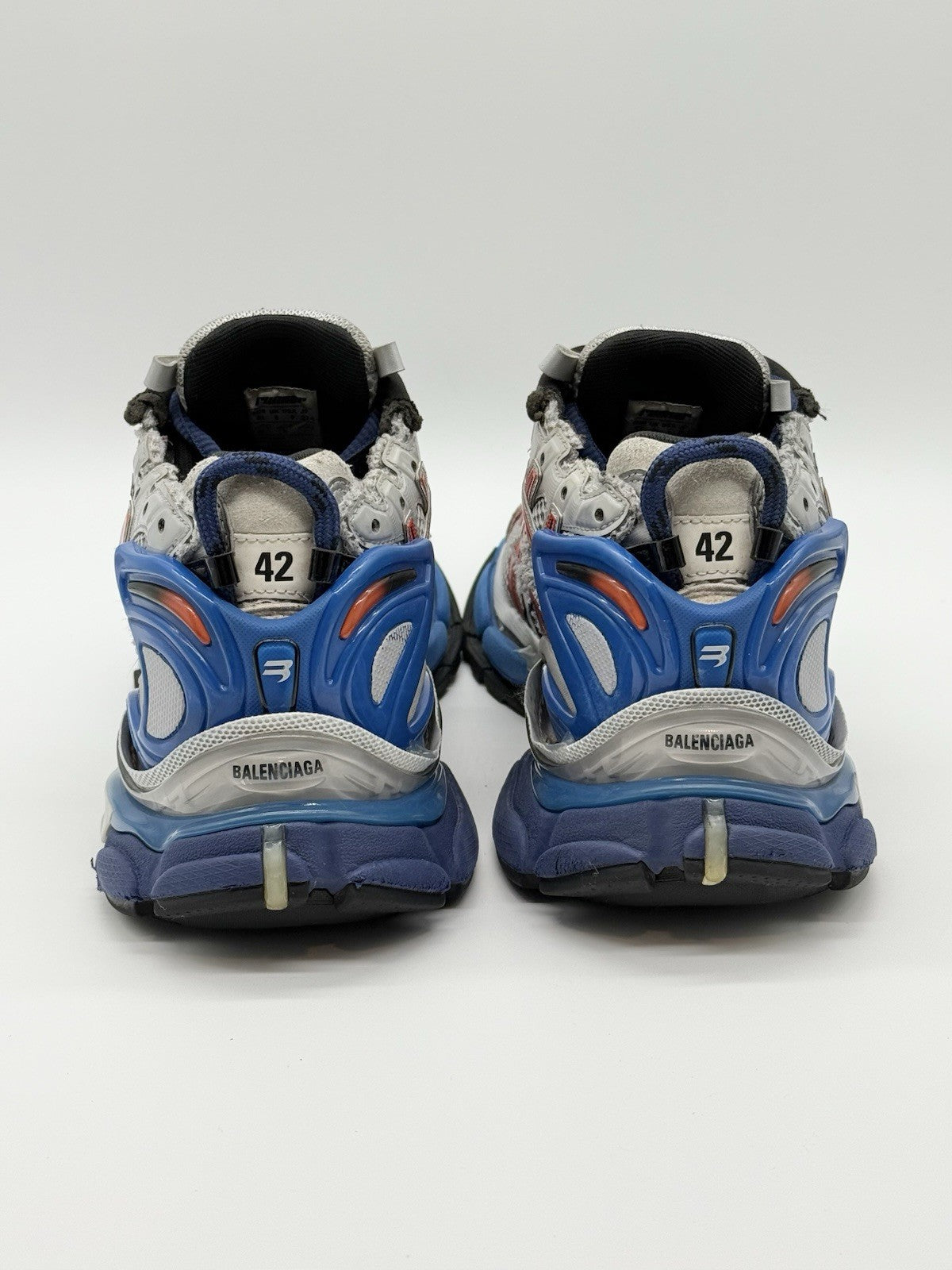 Size 9 - Balenciaga Runner Sneaker Grey Red Blue