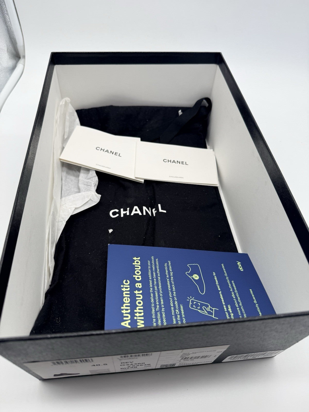 Size 7.5 - CHANEL CC Logo Black Sneaker