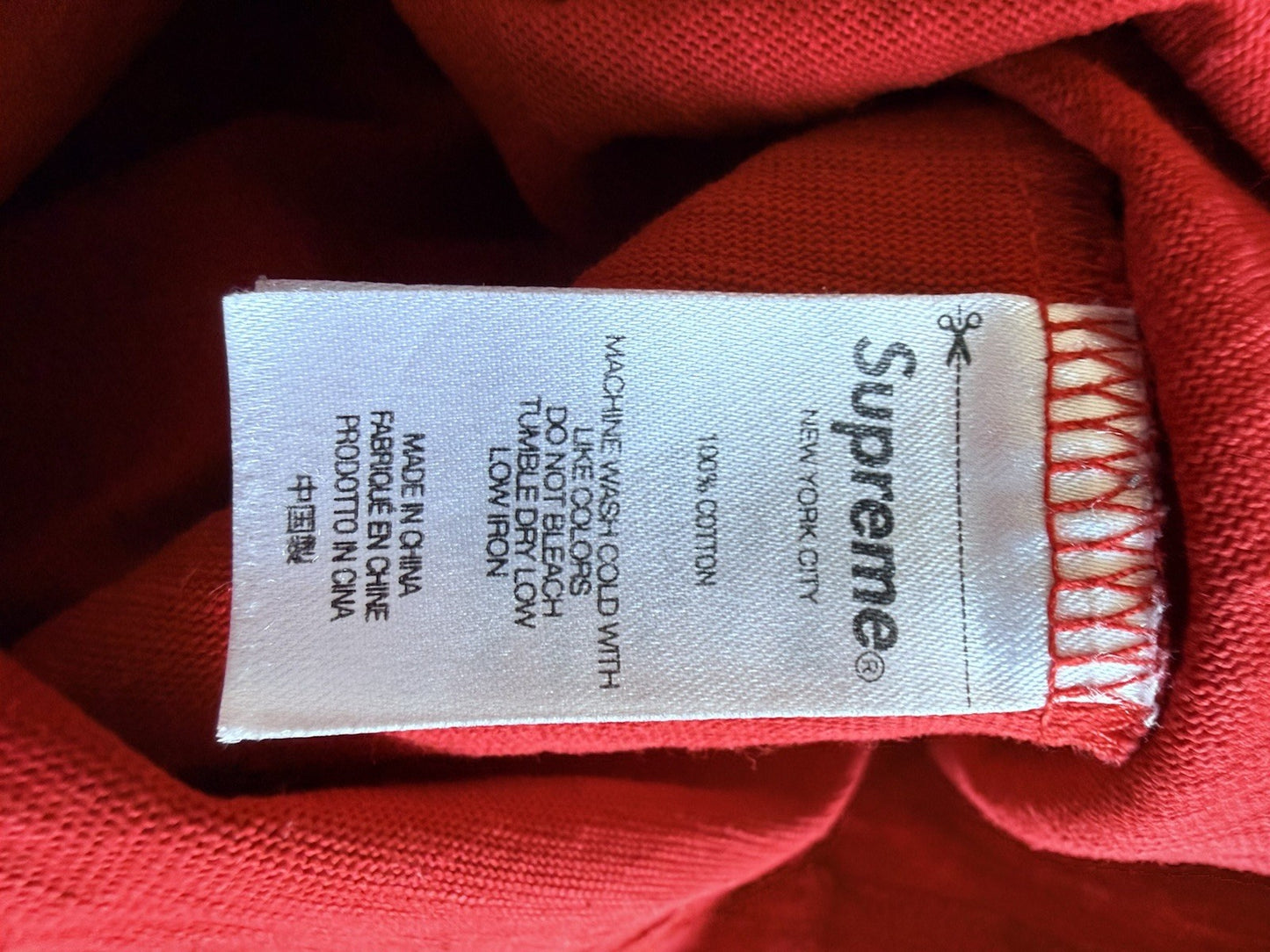 Supreme Alpha Omega Tee Red Size M