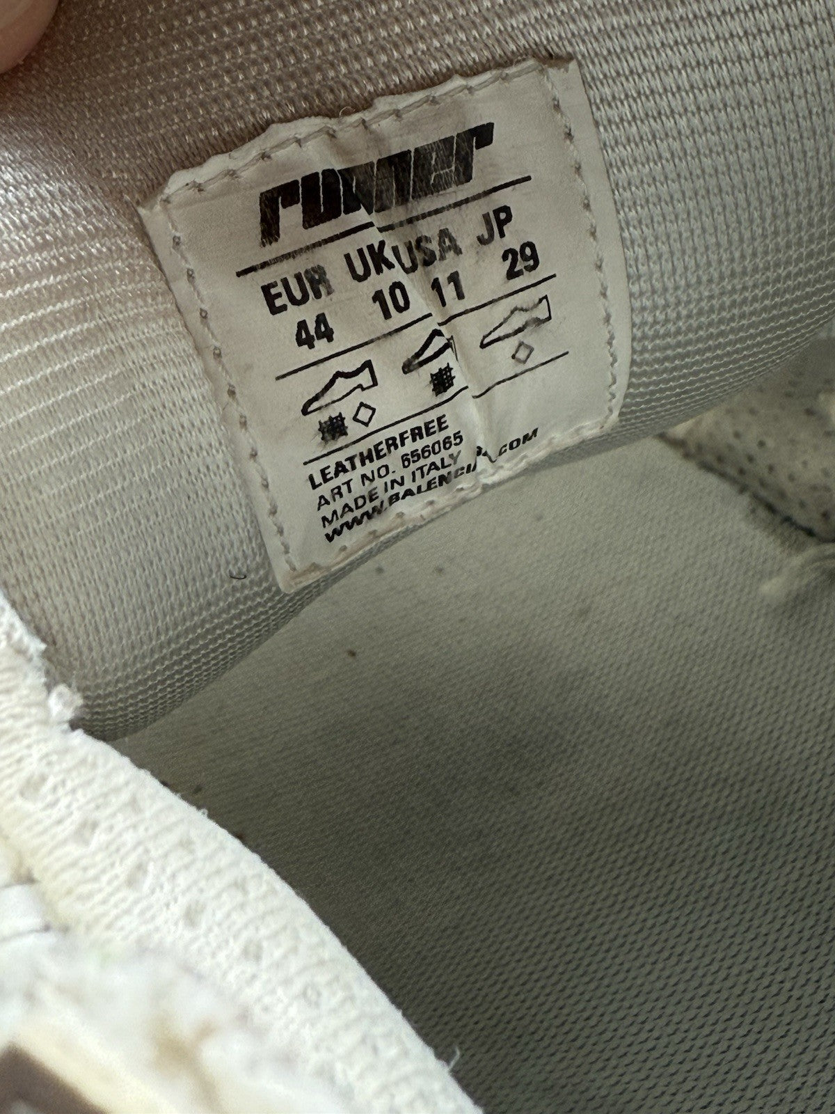 Size 11 - Balenciaga Runner Sneaker White