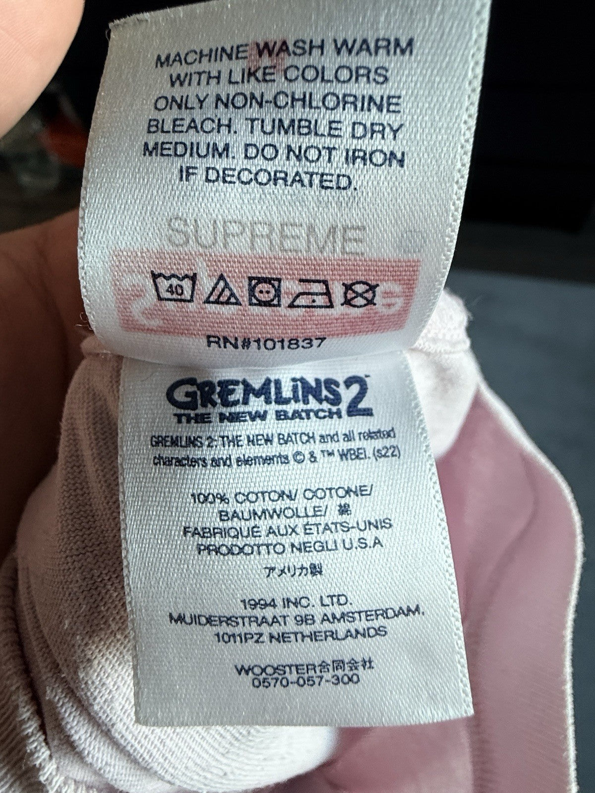 Supreme Greta Tee Light Pink Goonies 2 Size M