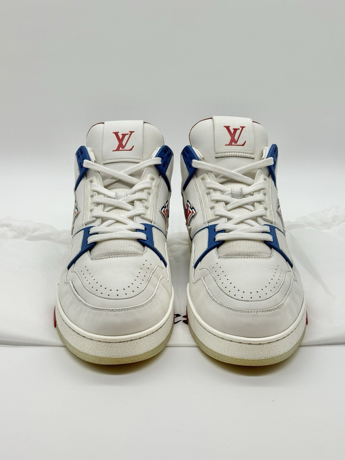Size 10 - Louis Vuitton Trainer White Blue Red