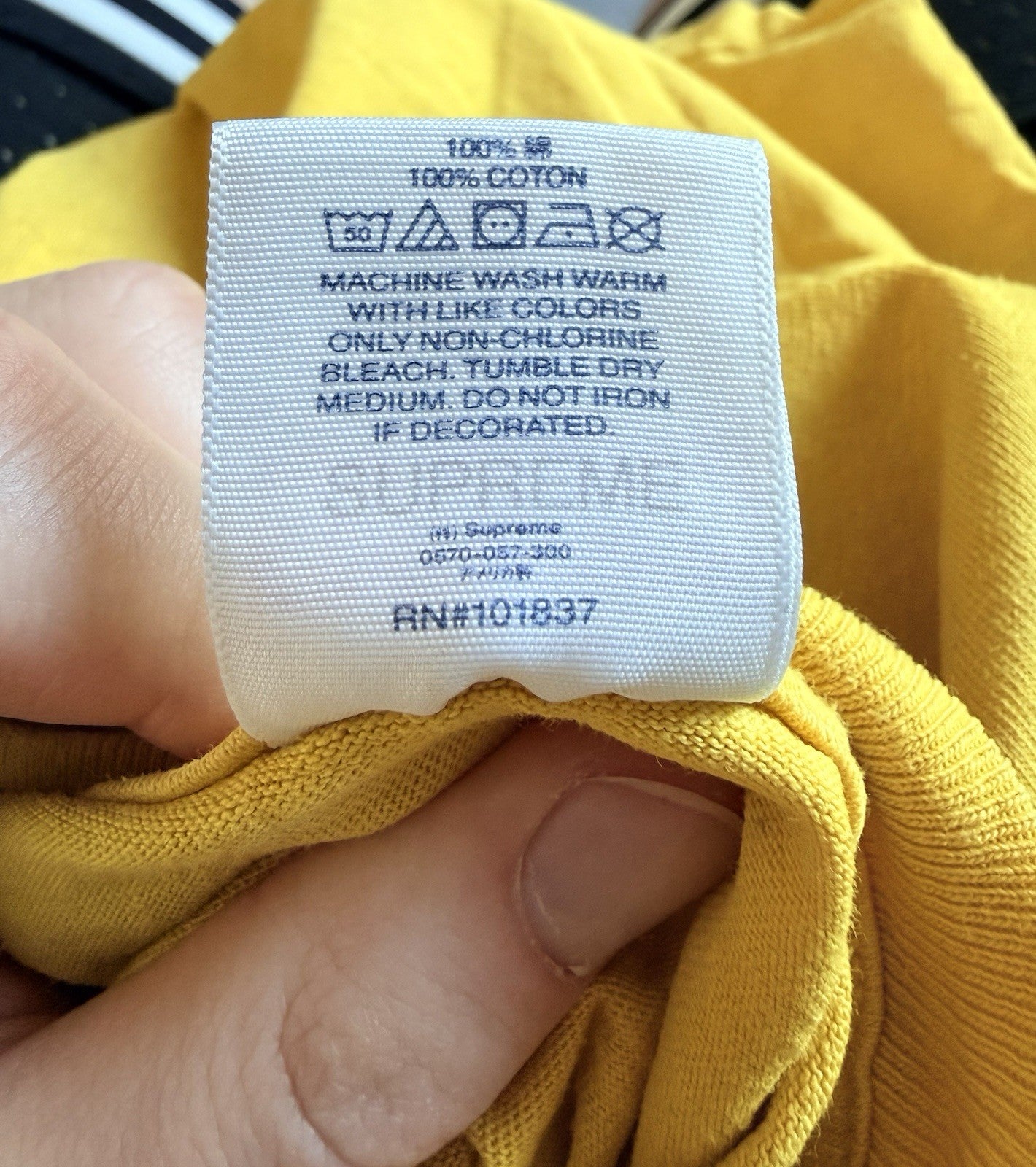 Supreme New York Tradition Tee Yellow Size M