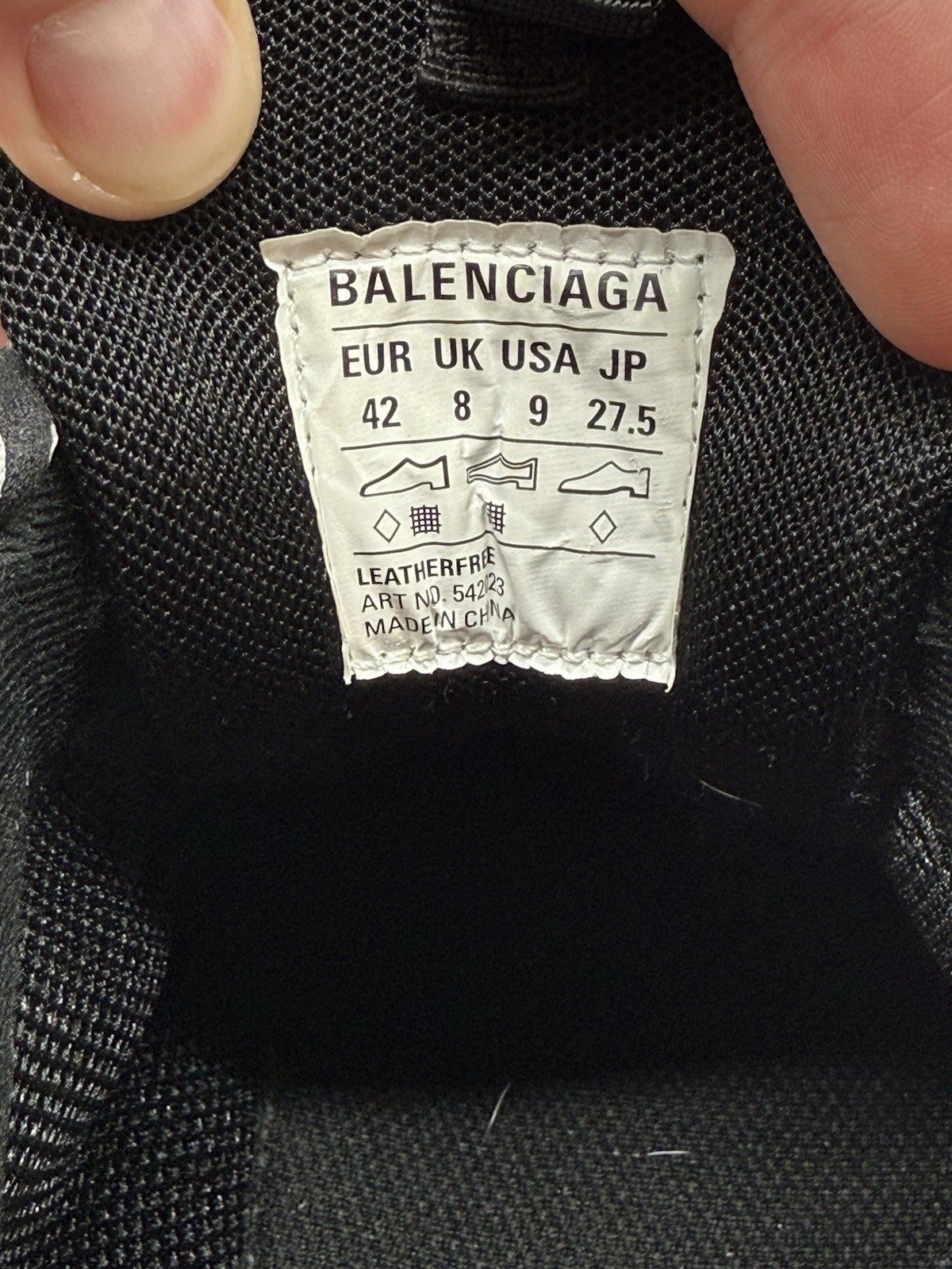 WORN ONCE Size 9 - Balenciaga Track Triple Black