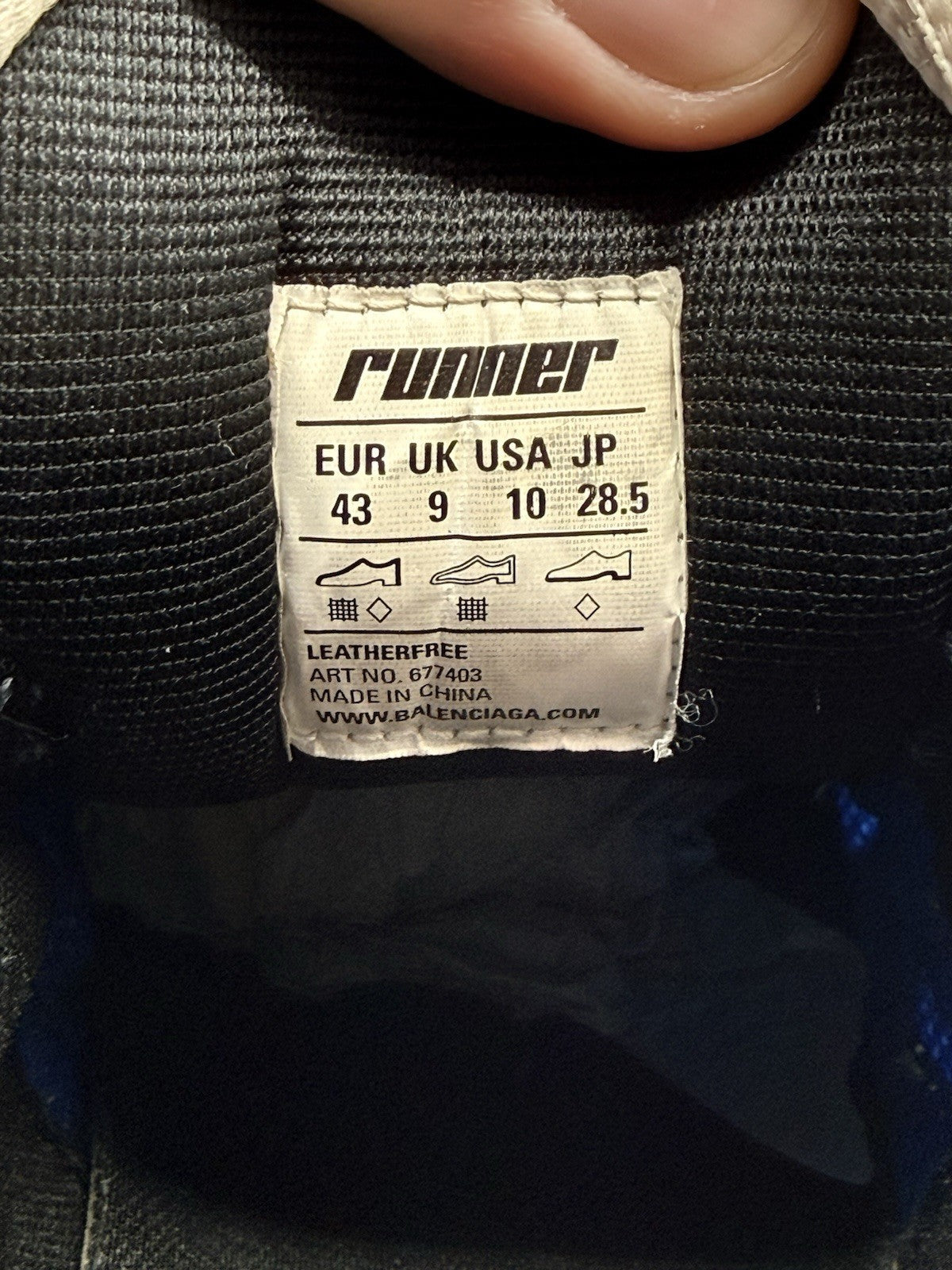 Size 10 - Balenciaga Race Runner Blue