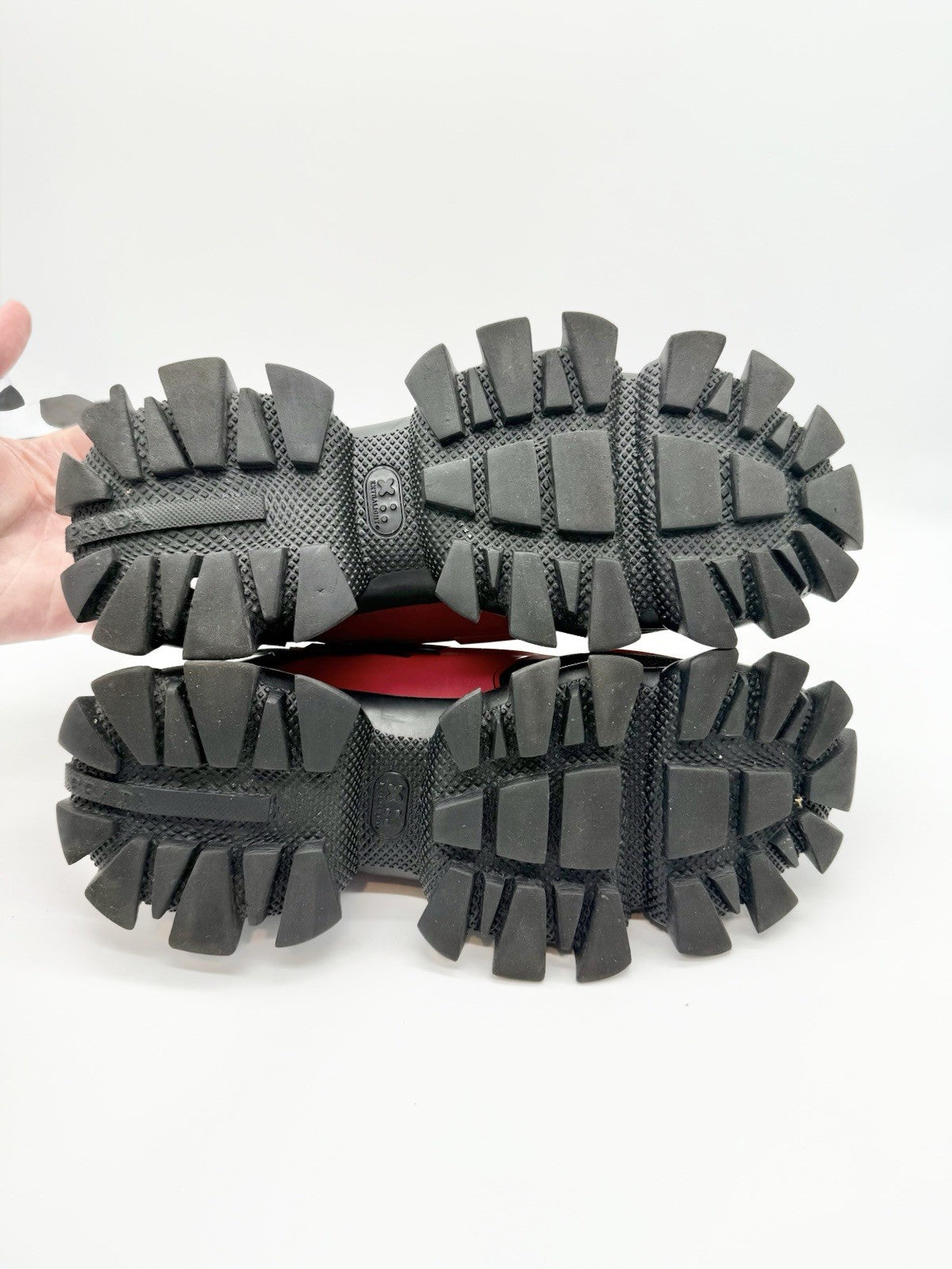 Size 8.5 - Prada Cloudbust Thunder Knit Red Black