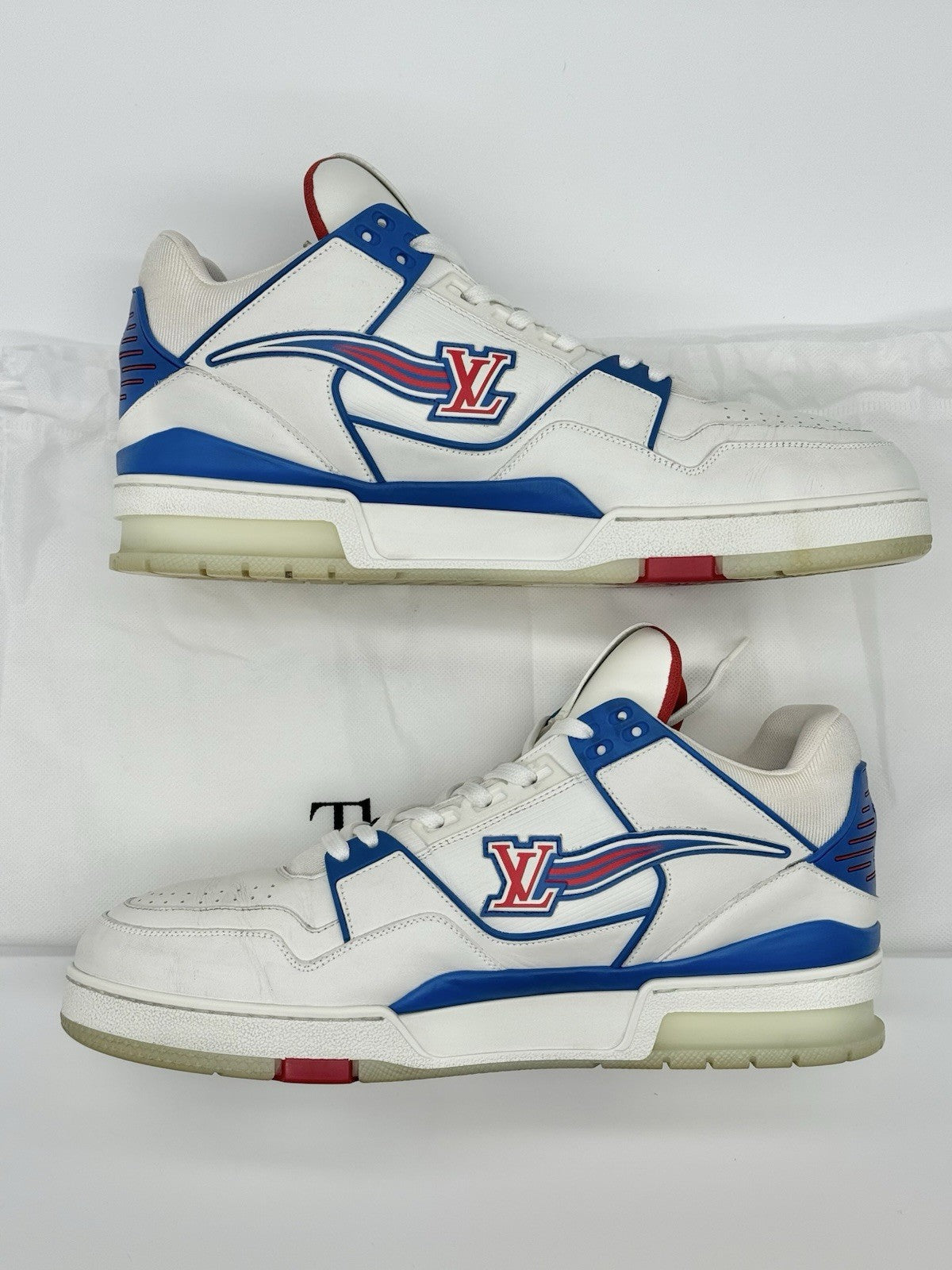 Size 10 - Louis Vuitton Trainer White Blue Red