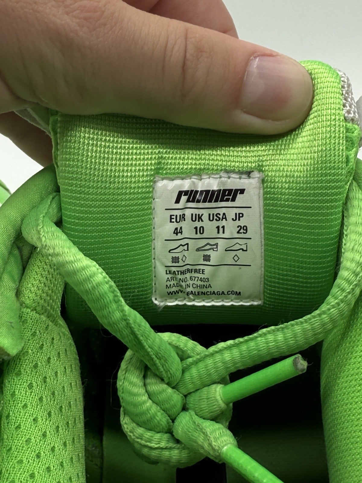 Size 11 - Balenciaga Runner Sneaker Fluo Green