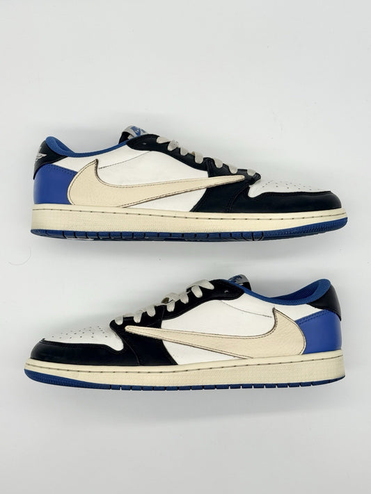 Size 11 - Jordan 1 Retro x Fragment Design x Travis Scott Low Blue