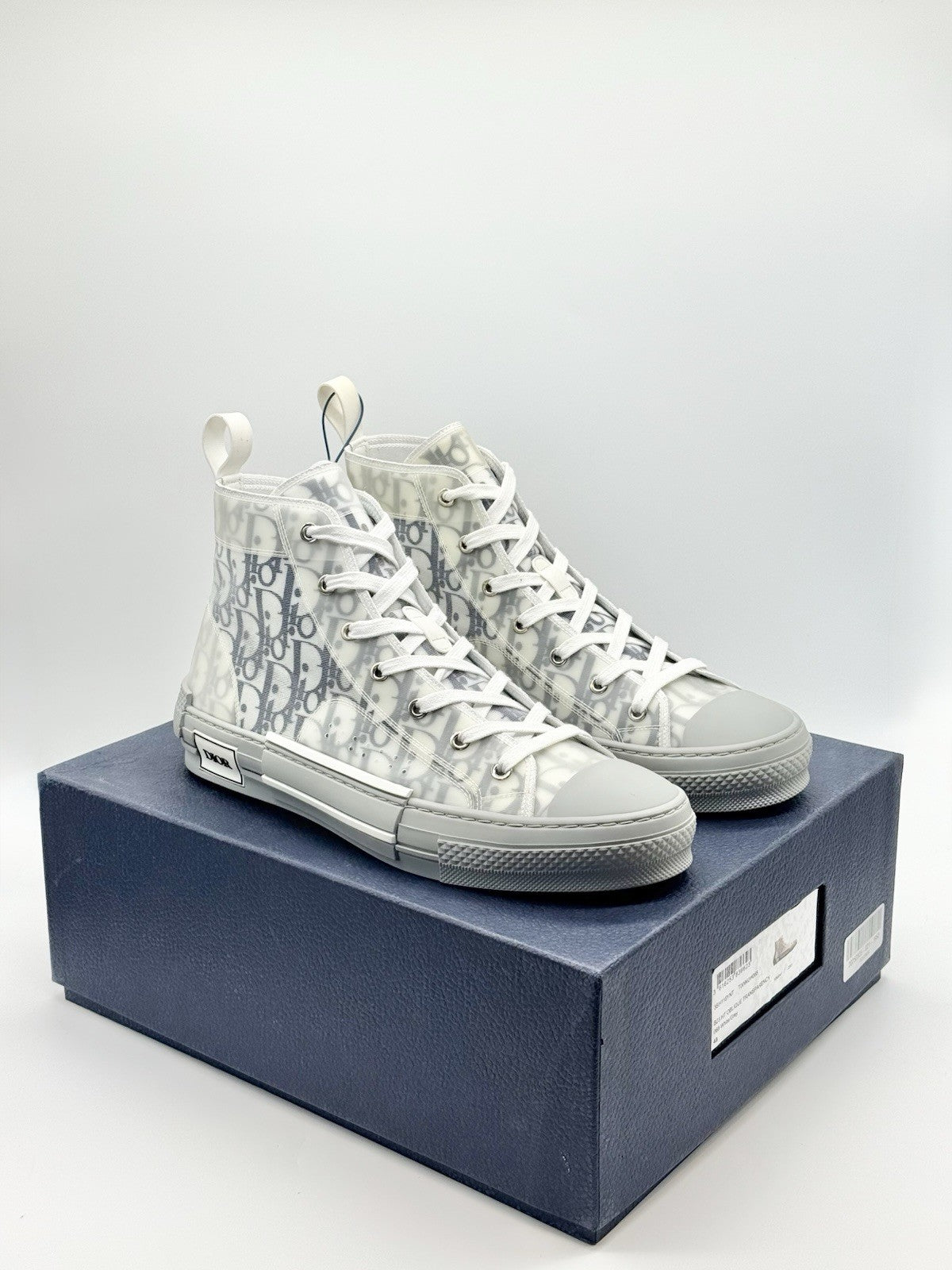 BRAND NEW - Size 10 - Dior B23 High-Top Sneaker White and Navy Oblique