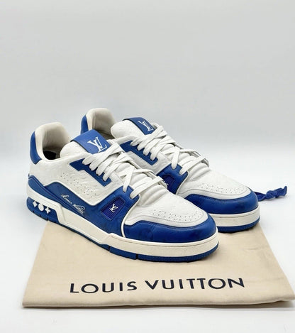 Size 11 - Louis Vuitton Trainer Low #54 Mini Monogram - Blue