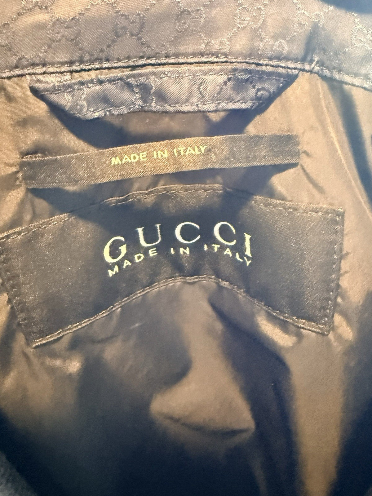 Gucci Nylon Jacket Navy Monogram Size L