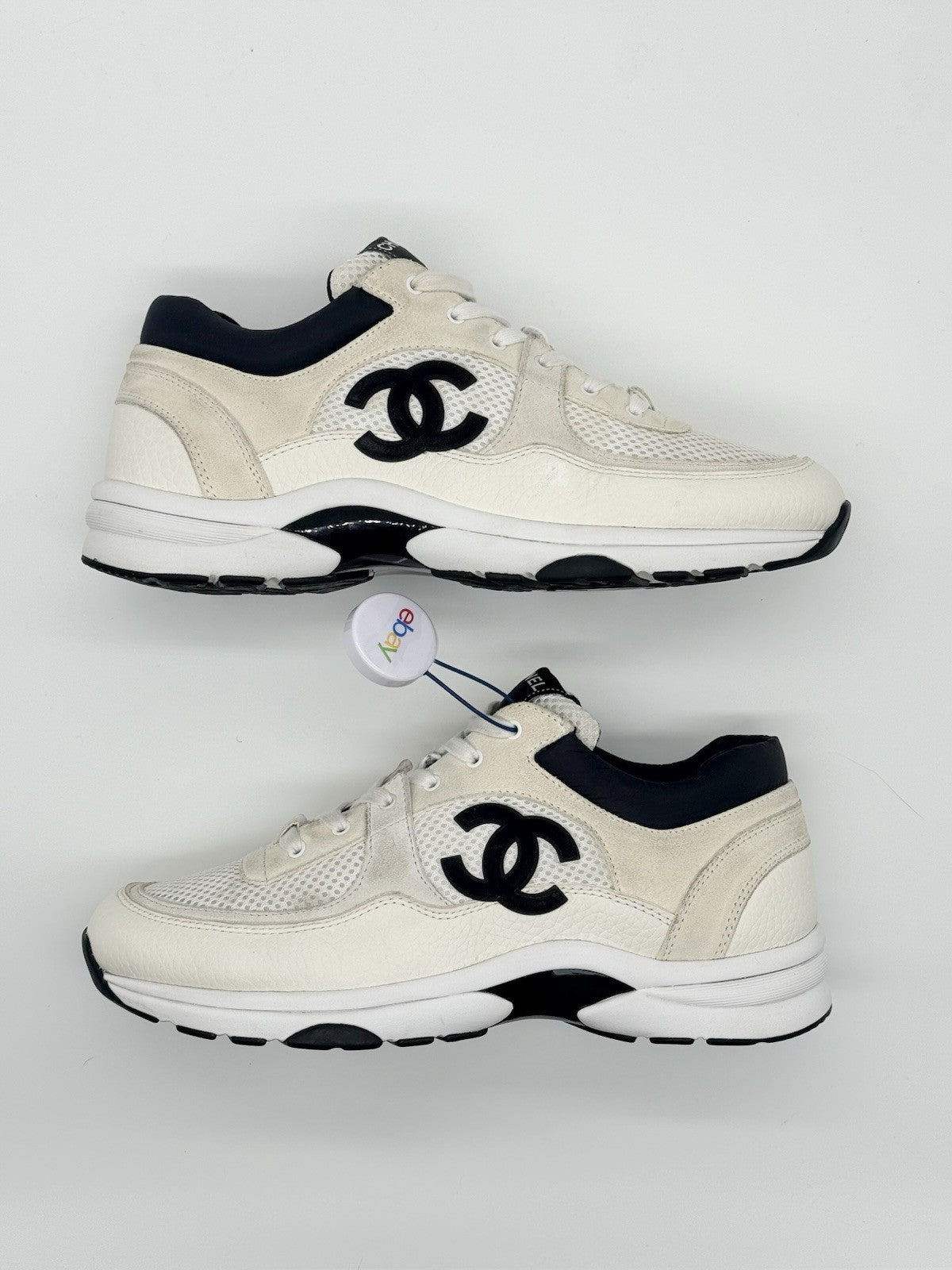 Size 8 - Chanel CC Logo Sneaker White Black