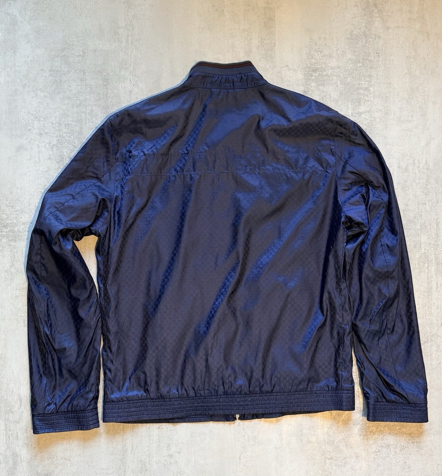 Gucci Nylon Jacket Navy Monogram Size L