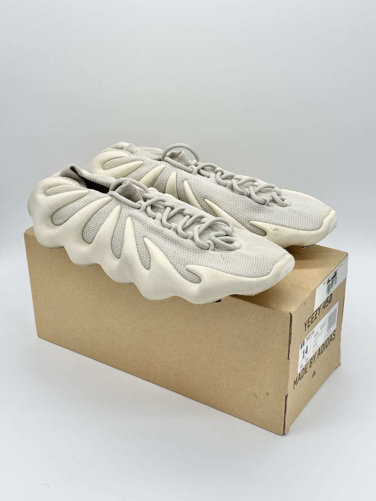 Size 14 - adidas Yeezy 450 Cloud White