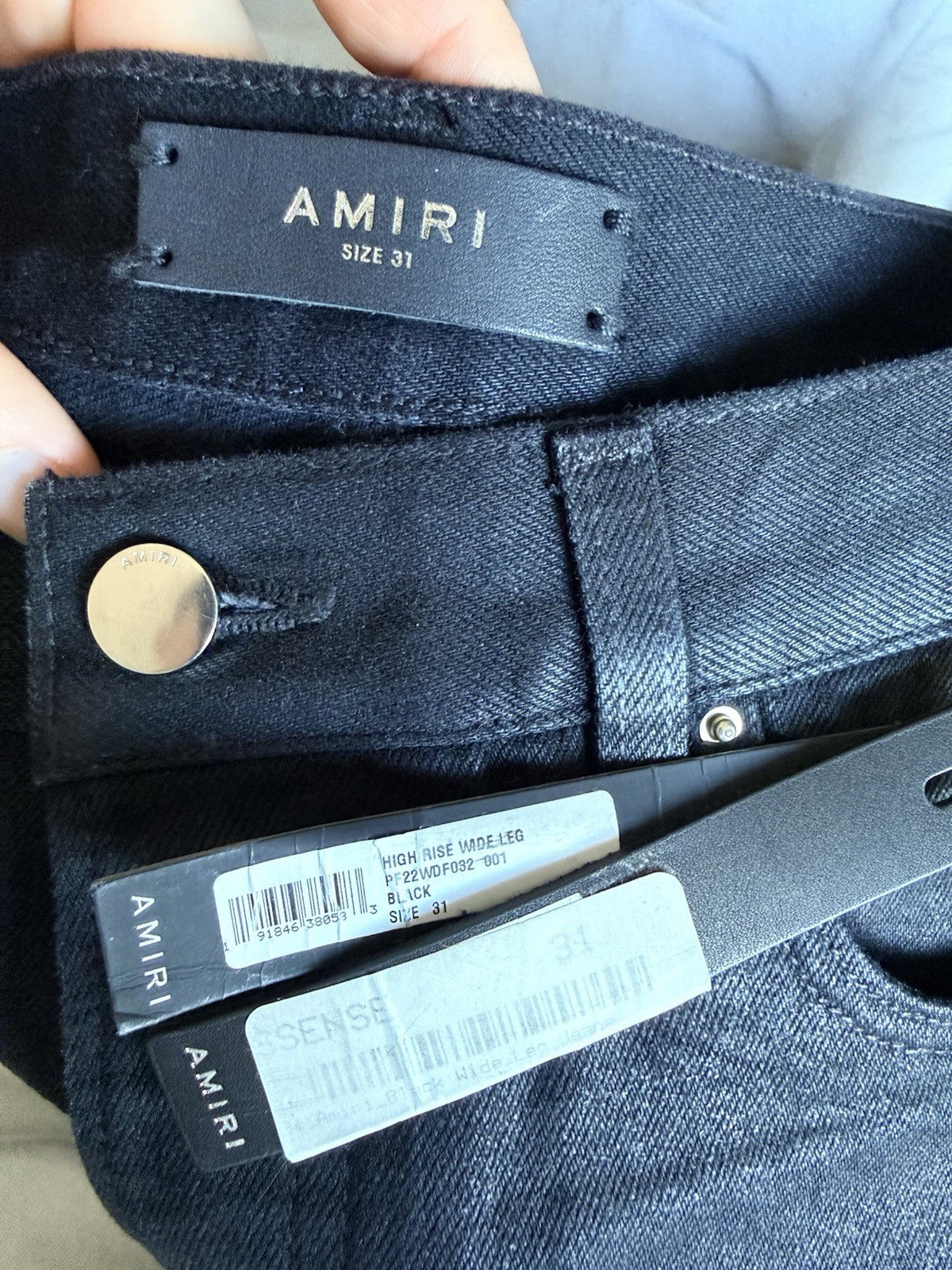 Amiri Jeans Baggy Waxed Black Denim Size 31 ($1450 Retail)