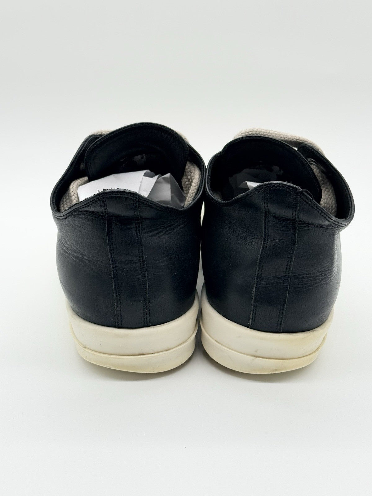 Size 11.5 - Rick Owens Jumbo Leather Low Black Milk