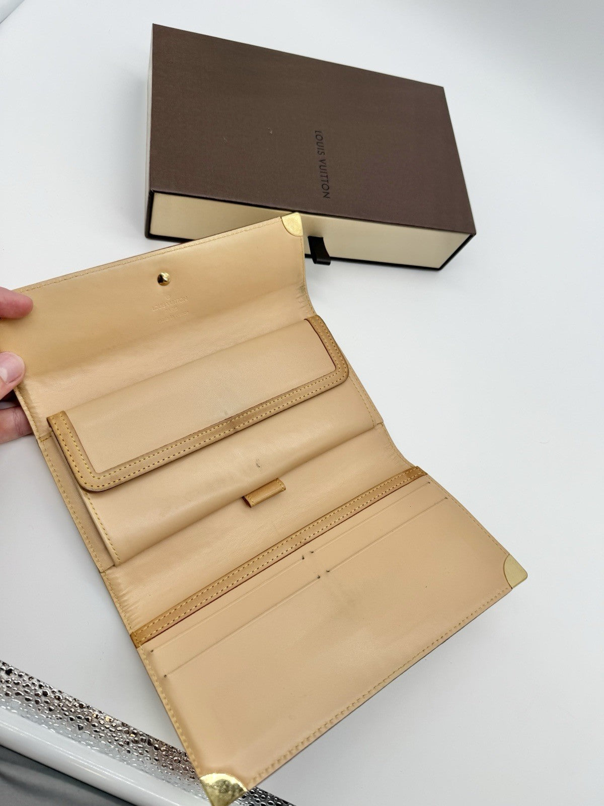 Louis Vuitton Multicolor International Trifold Wallet M92659 W/Box NS061666