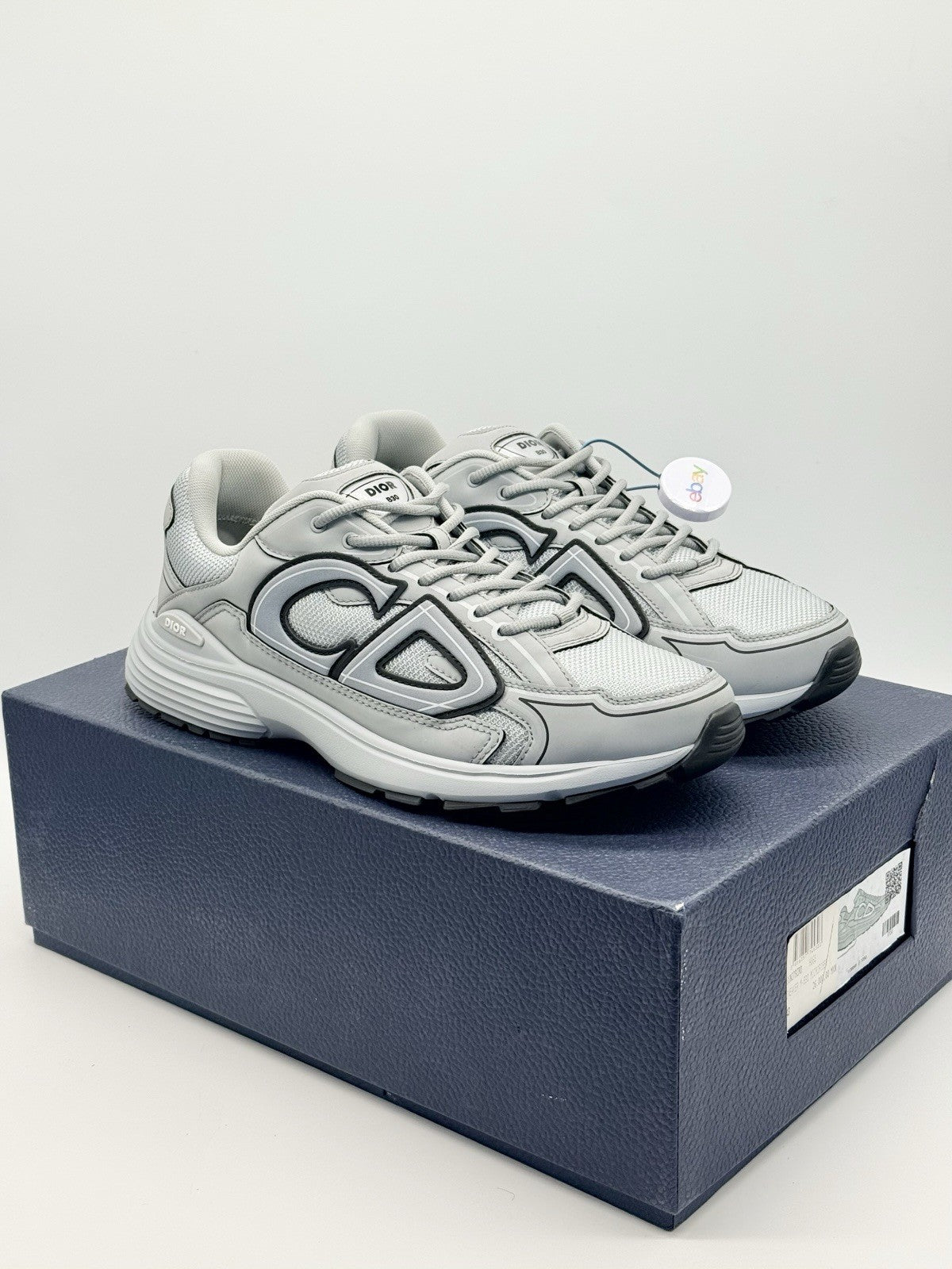 WORN TWICE Size 10 - Dior B30 Charcoal Light Grey