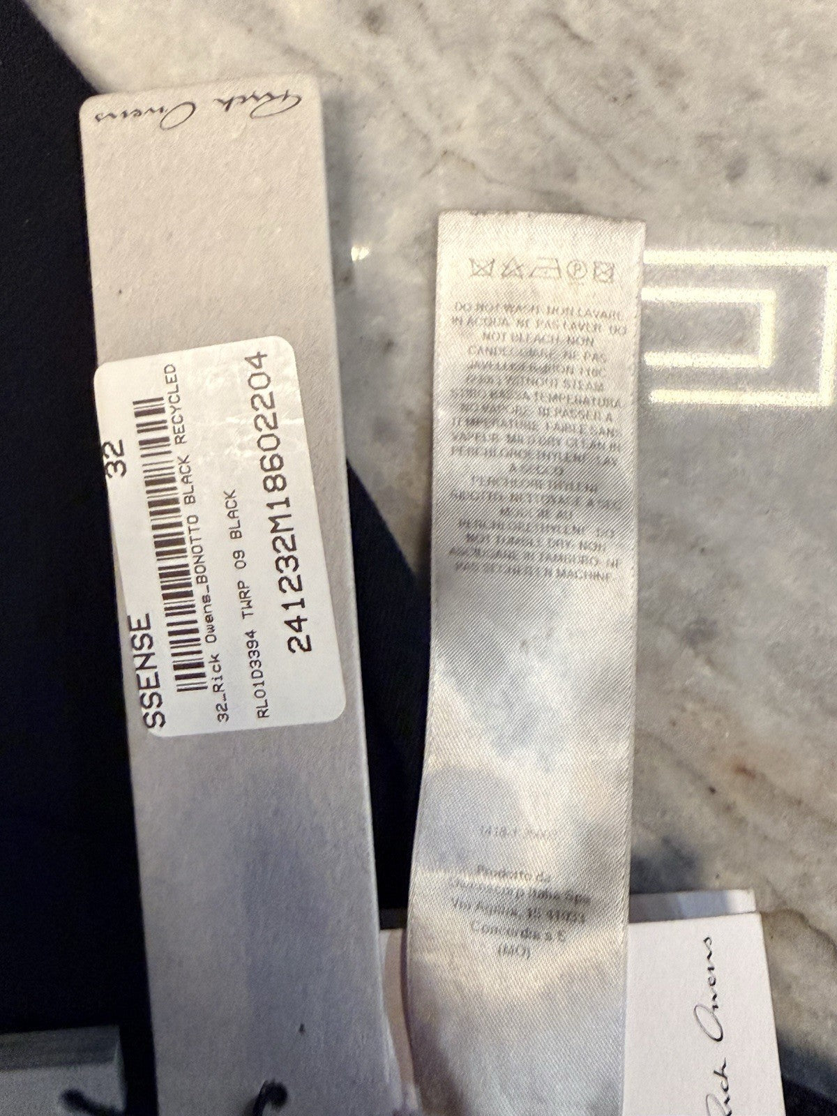 Rick Owens Bonotto Jeans Black 32 ($1320 Retail)