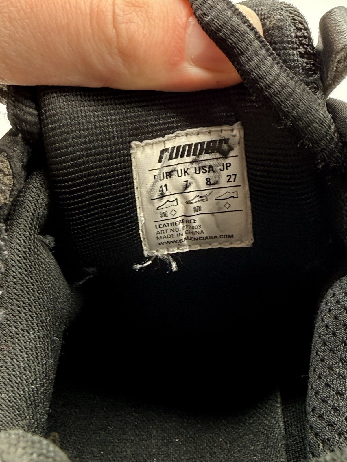 Size 8 - Balenciaga Runner Sneaker Black