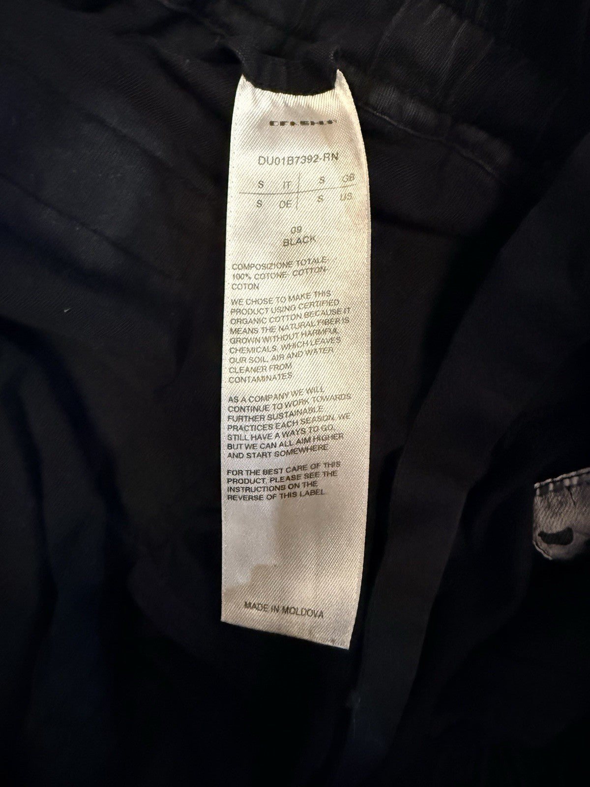 Rick Owens DRKSHDW Berlin drawstring pants in black cotton Size S ($715 Retail)