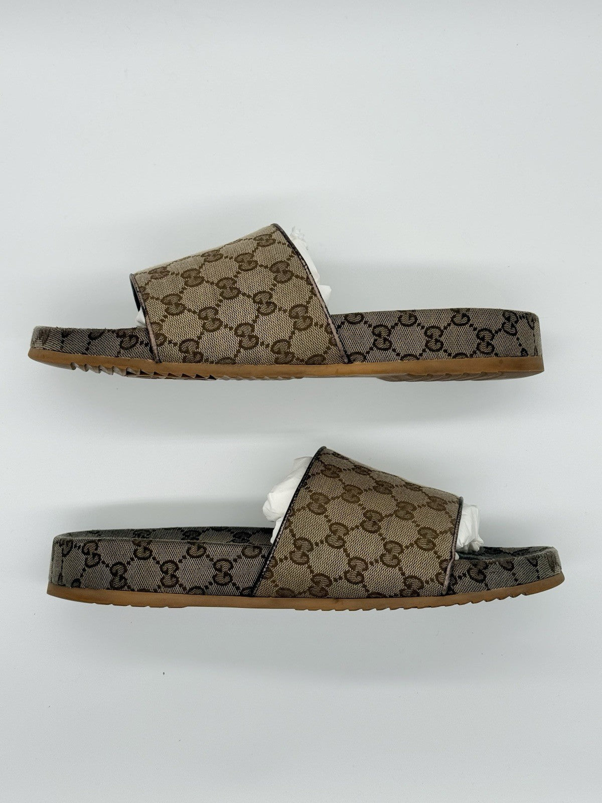 Size 13 - Gucci Interlocking GG Monogram Slides Sandals