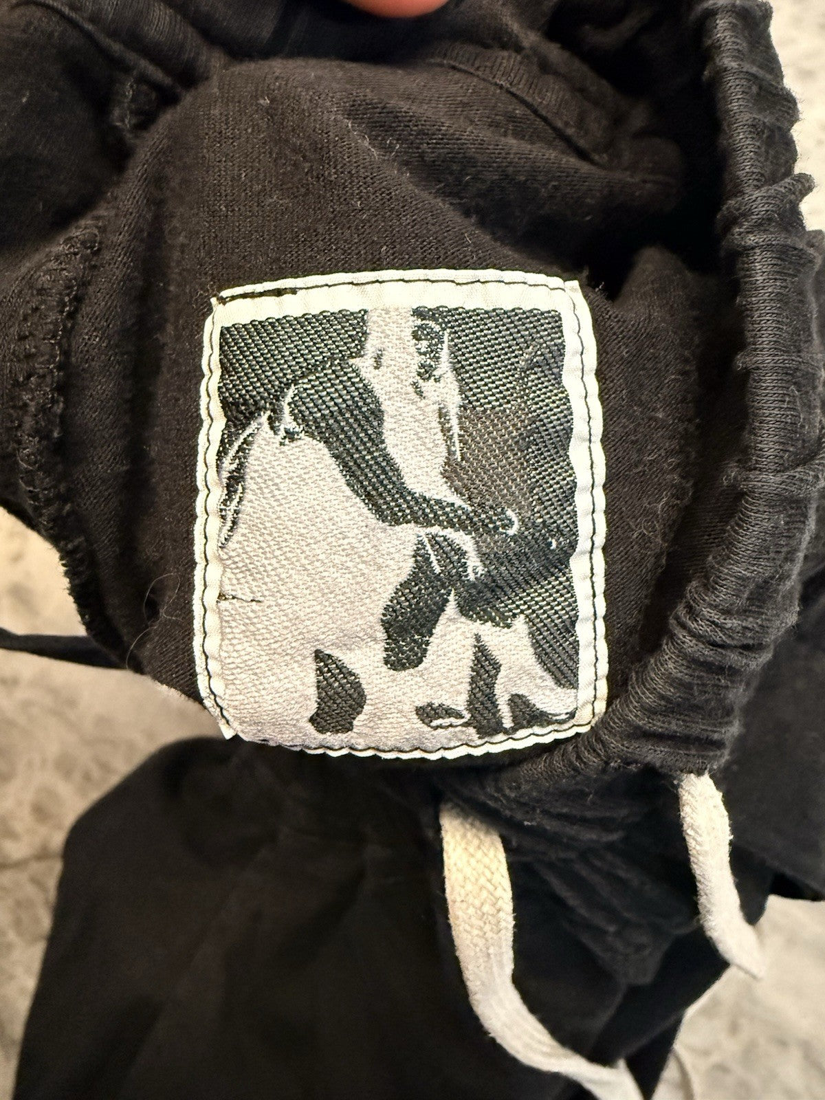 Rick Owens DRKSHDW Berlin drawstring pants in black cotton Size S ($715 Retail)