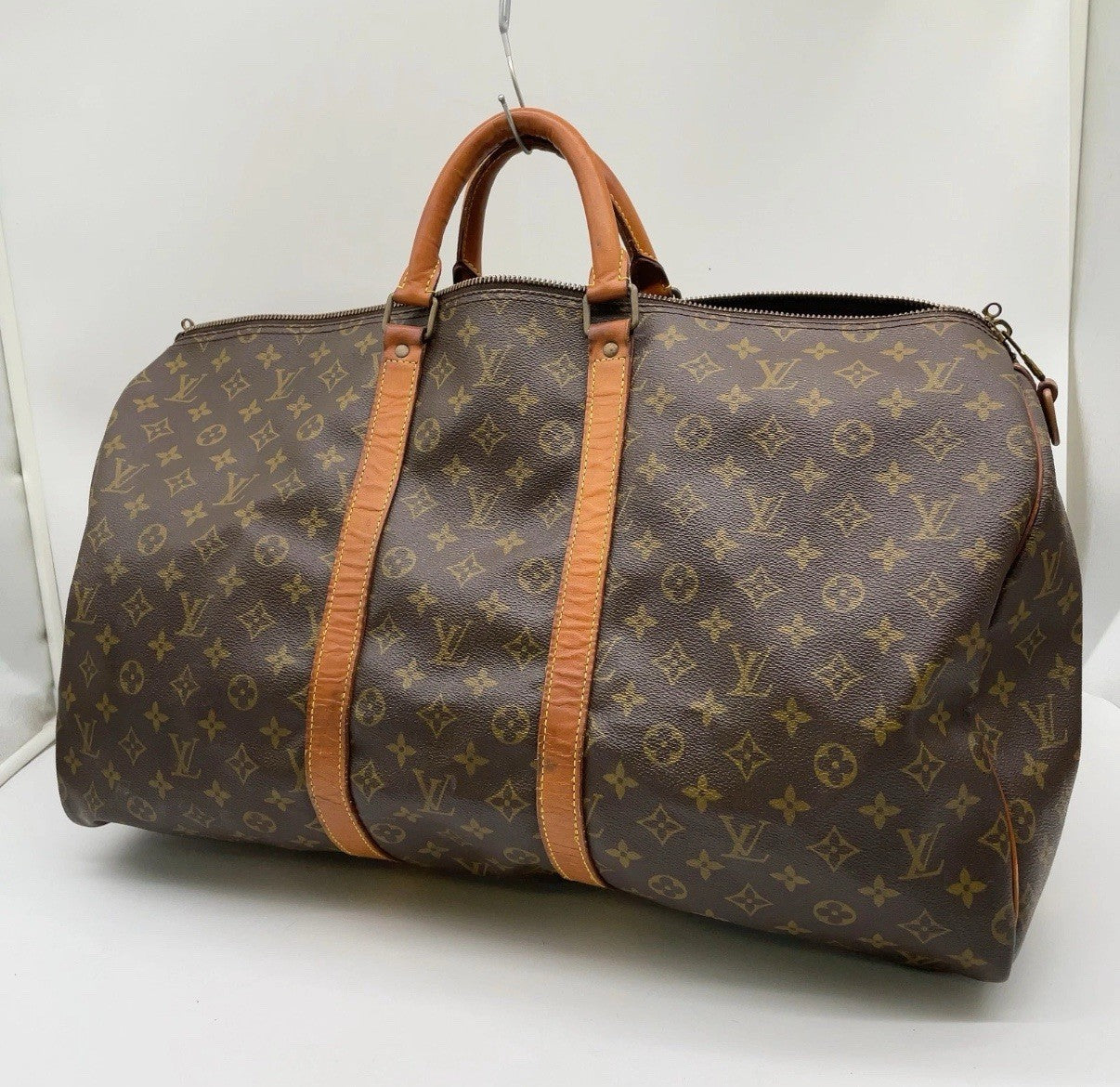 Louis Vuitton Keepall Bandouliere Duffle 55 Brown Canvas