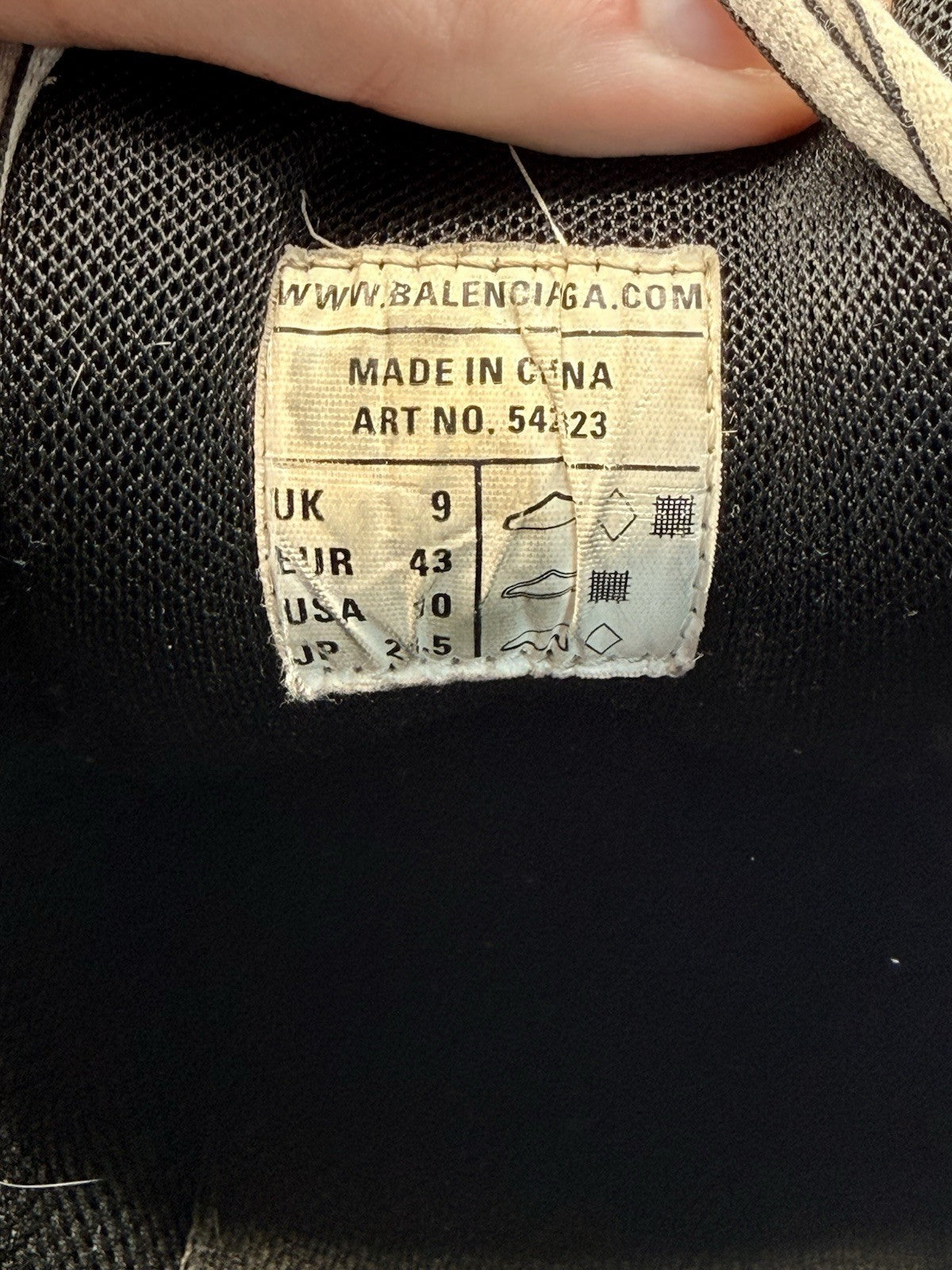 Size 10 - Balenciaga Track Sneaker Black White