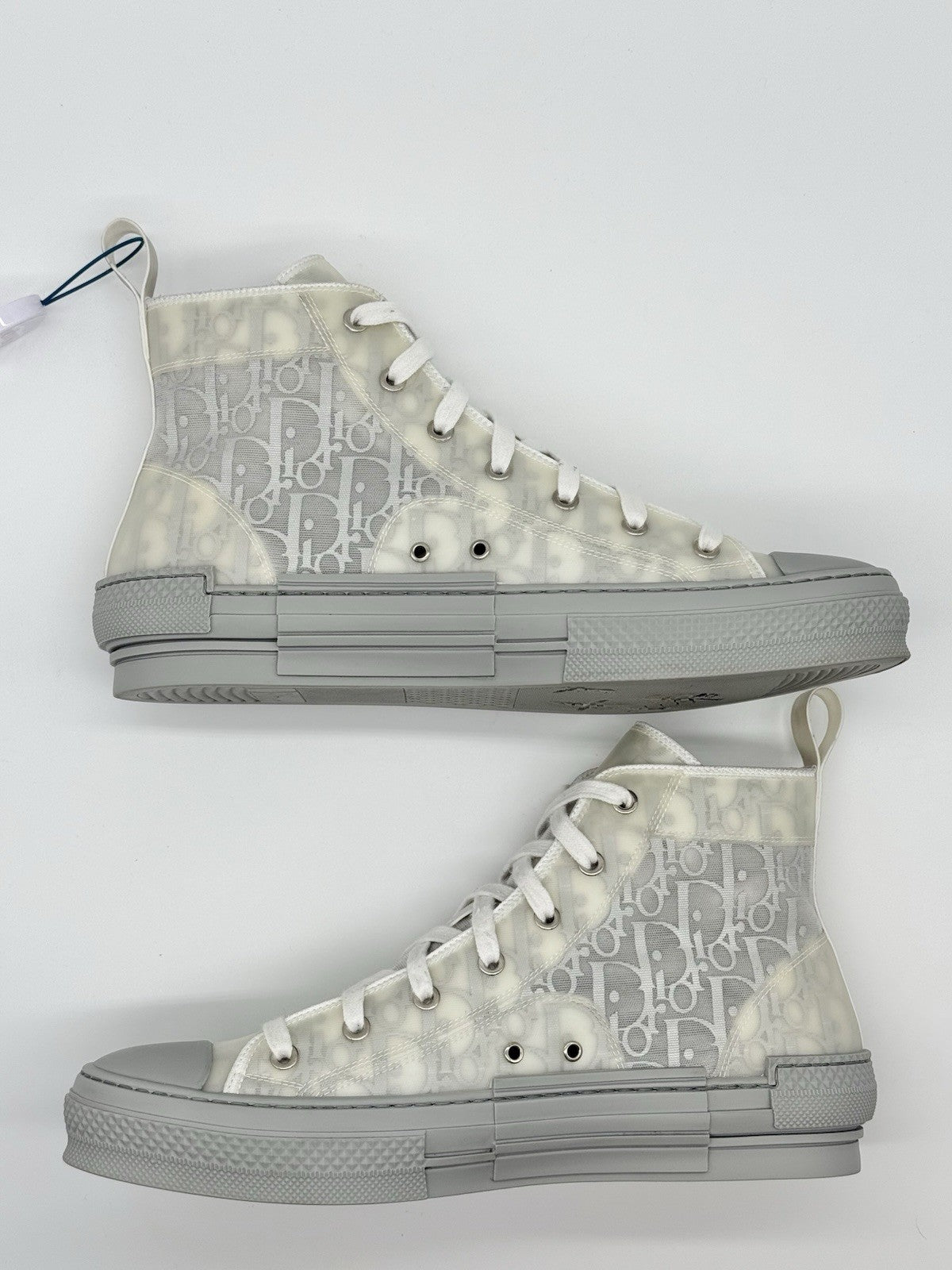 WORN ONCE - Size 10 - Dior B23 High Dior Grey White Oblique