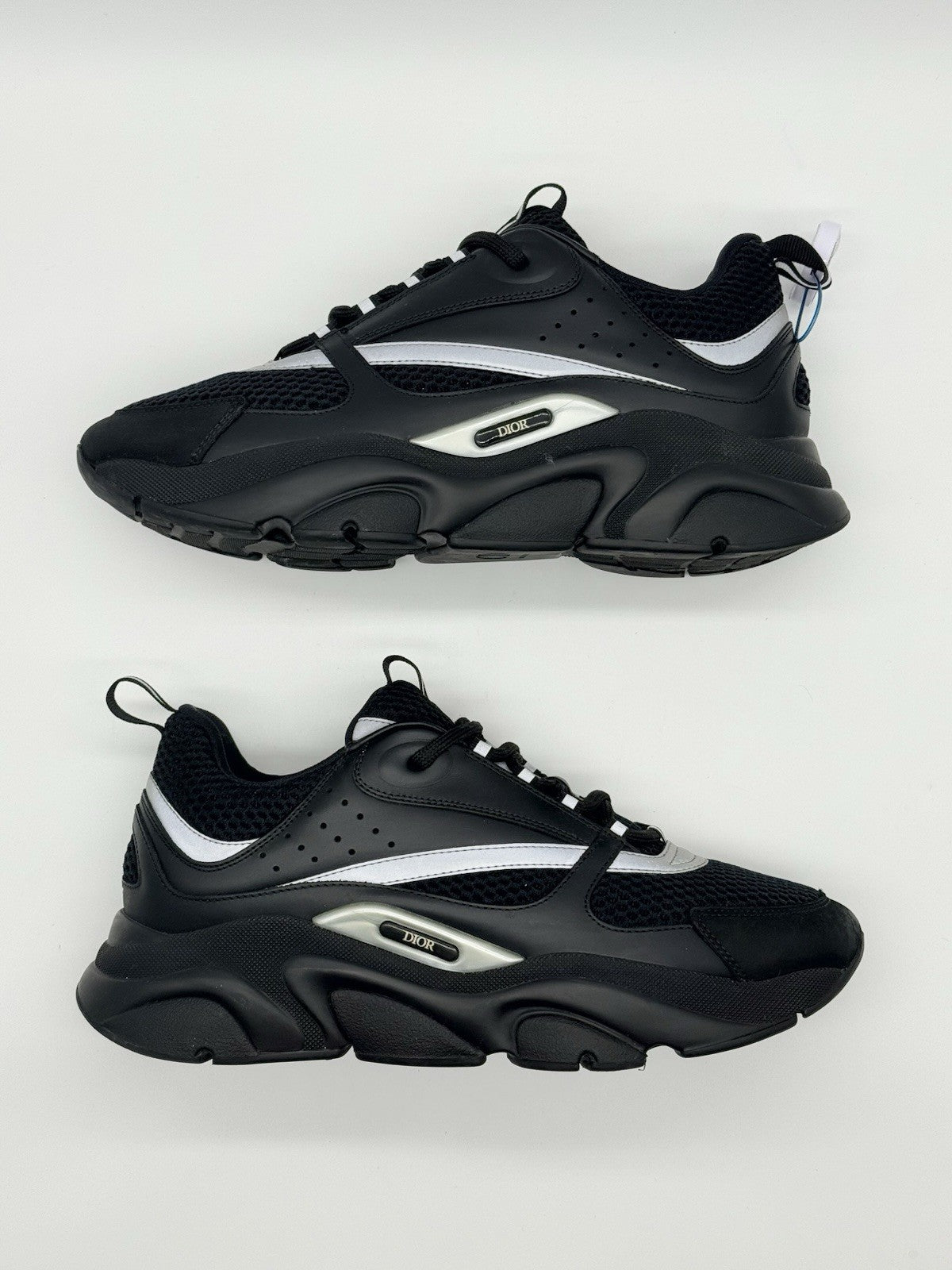 Size 9.5 - Dior B22 Black Reflective