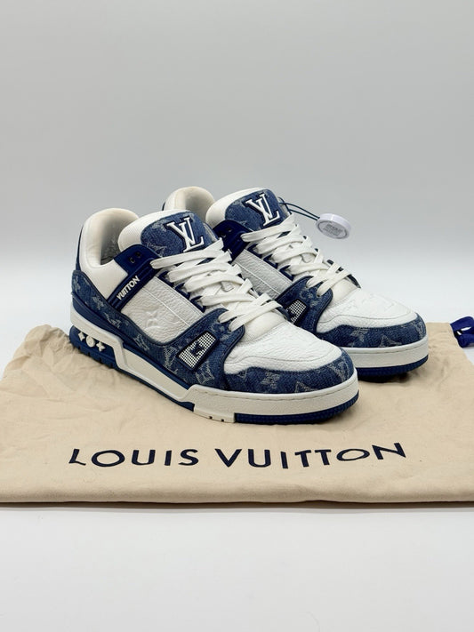 Size 9 - Louis Vuitton Trainer Blue Monogram Denim