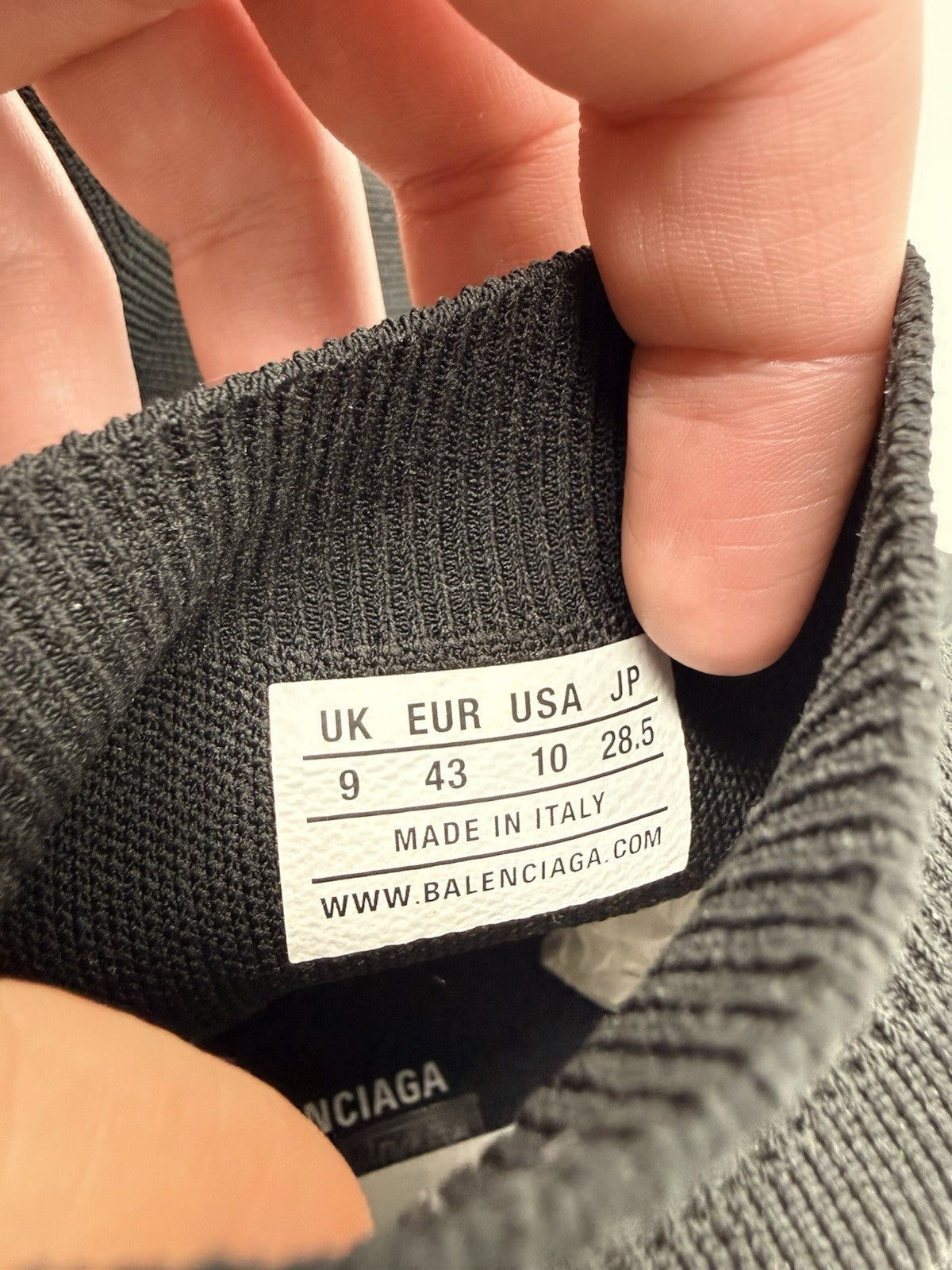 WORN ONCE Size 10 - Balenciaga Speed Trainer Black Red