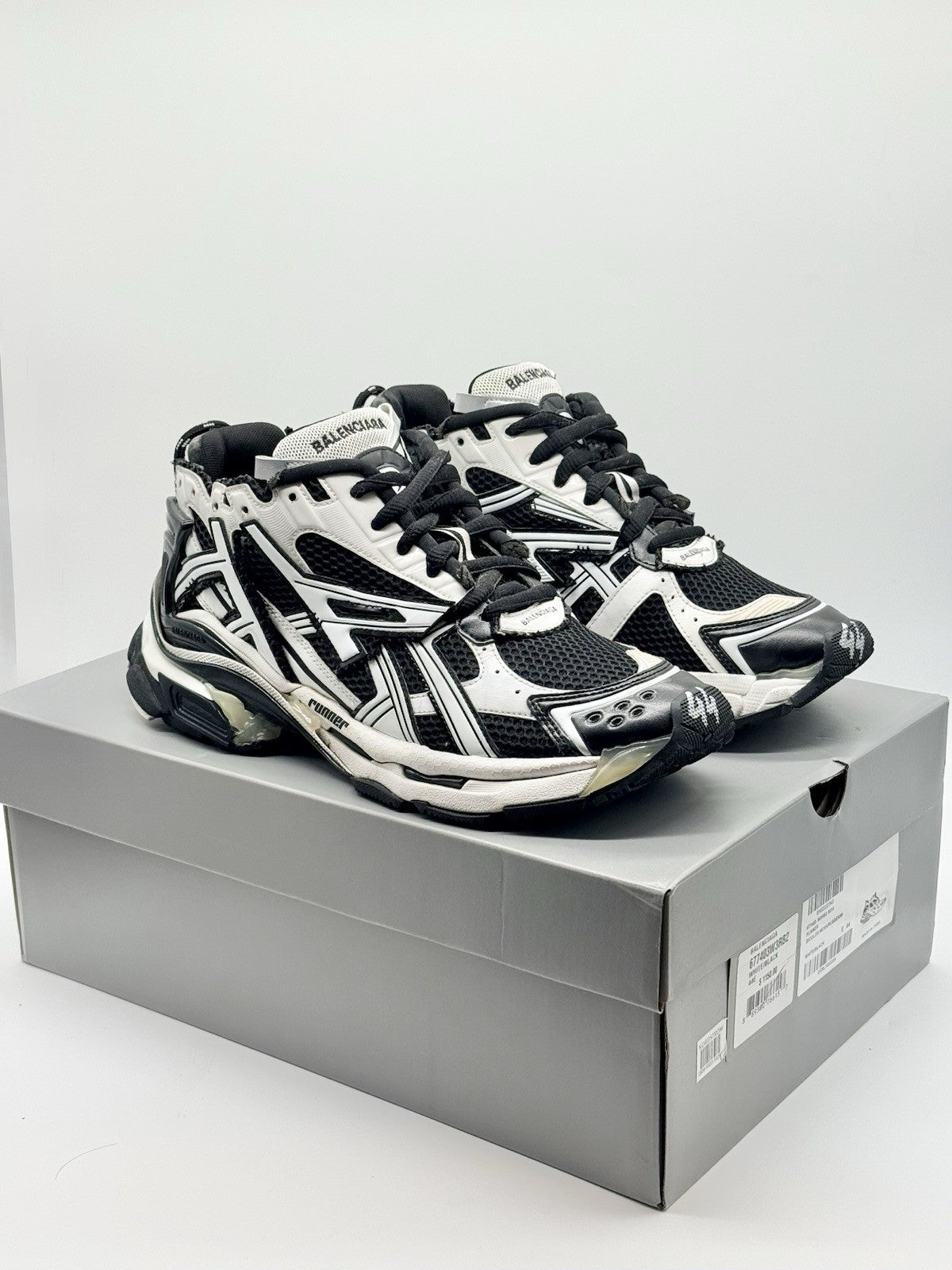 Size 11 - Balenciaga Runner Black White