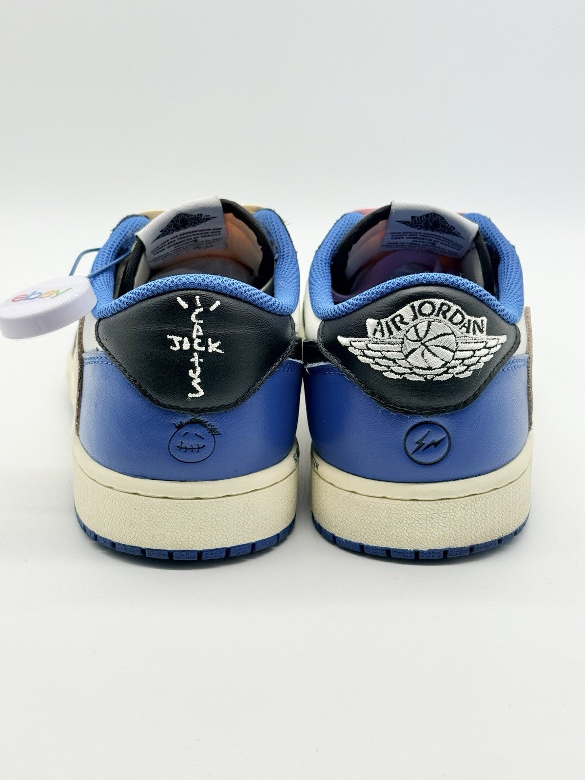 Size 9 - Jordan 1 Retro x Fragment Design x Travis Scott Low Blue