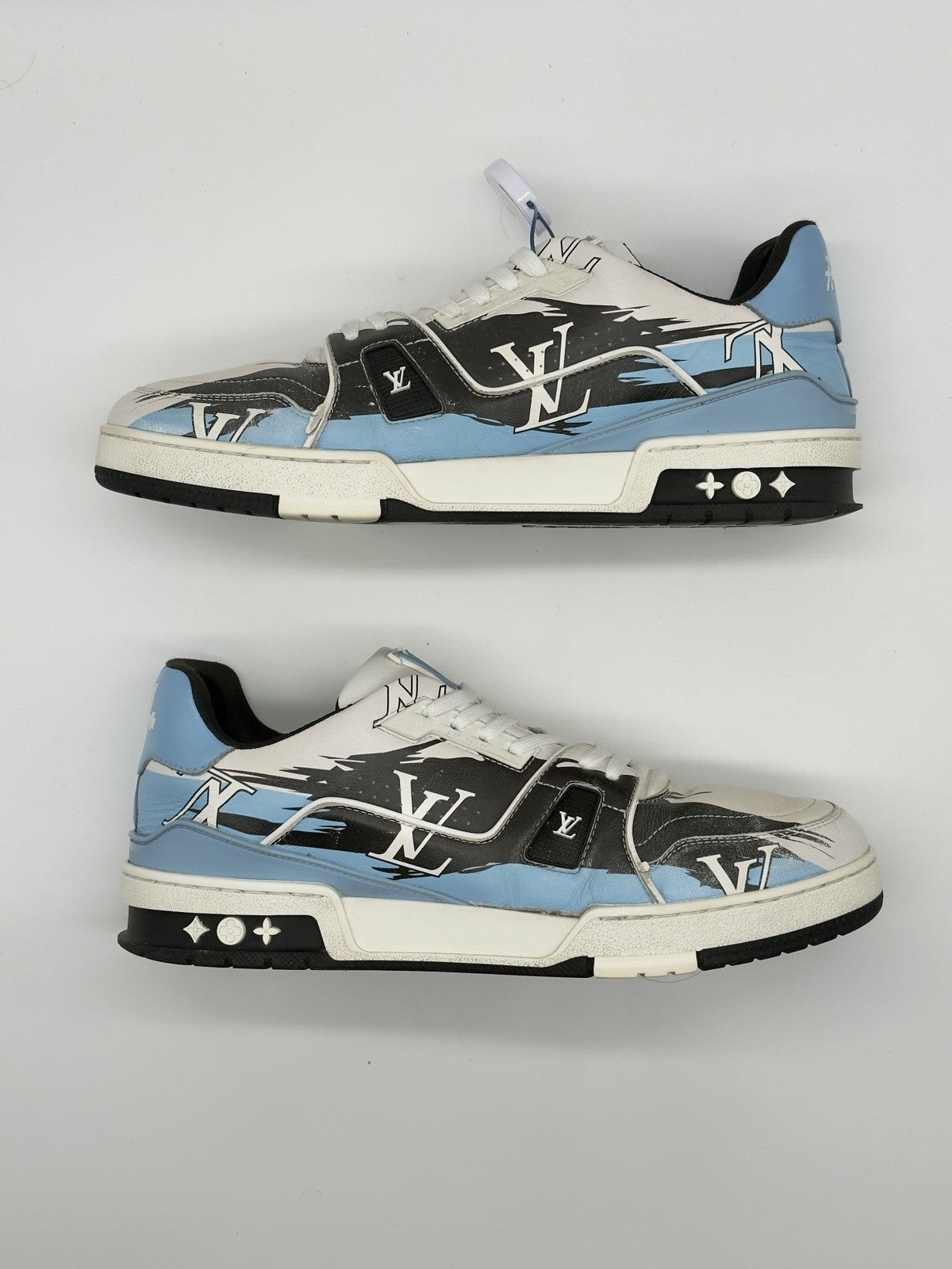 Size 10 - Louis Vuitton Trainer Low White Blue Black