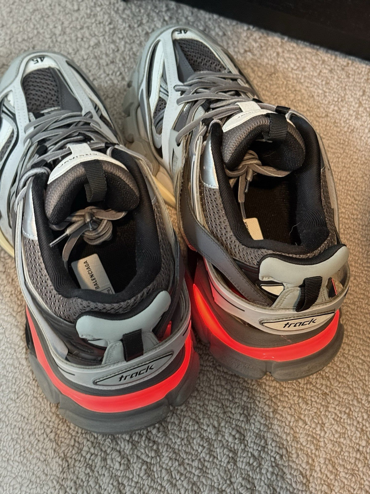 Size 12 - Balenciaga Track LED Sneaker White Light Grey