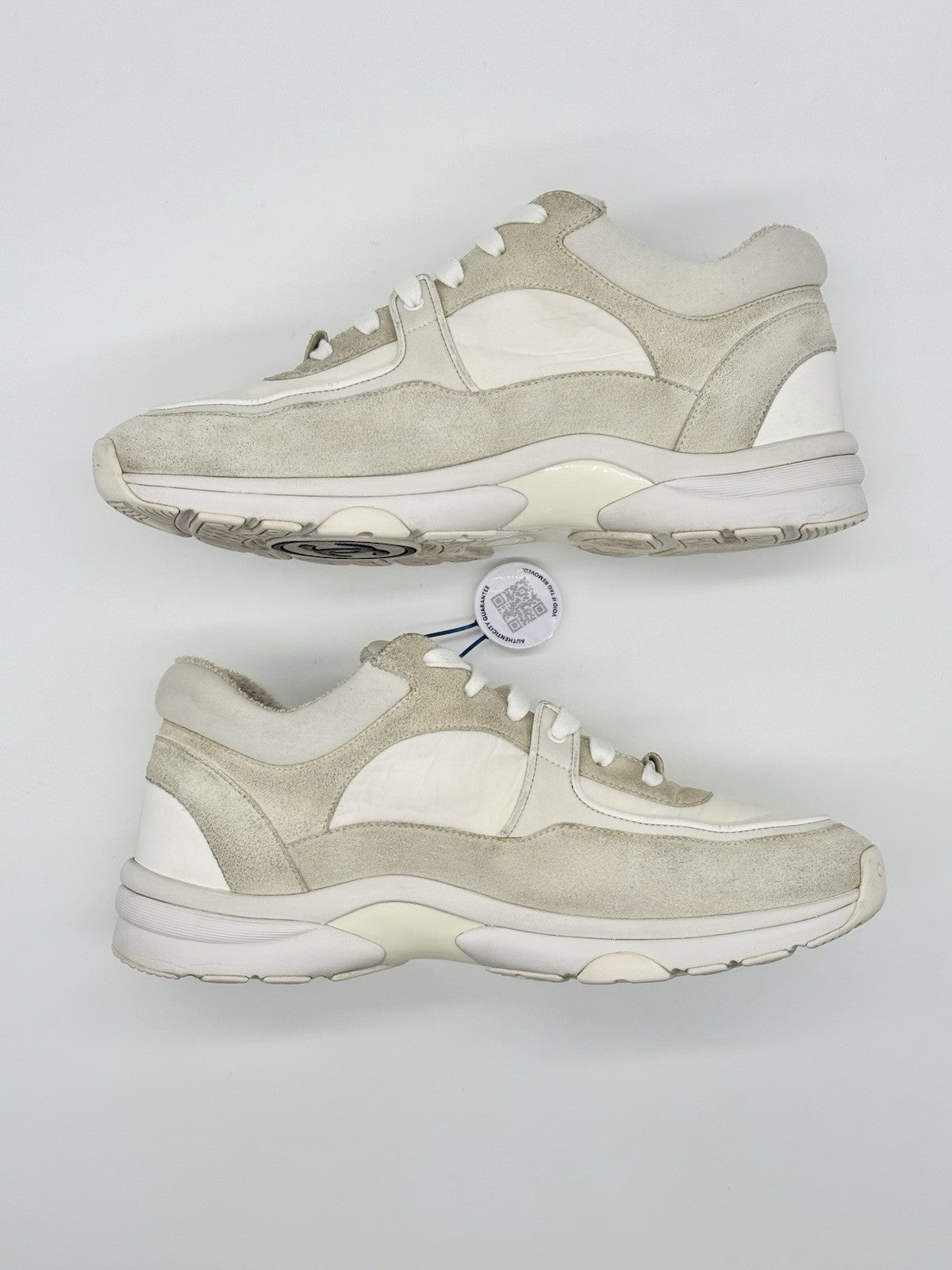 Size 7.5 - Chanel CC Logo Sneaker White