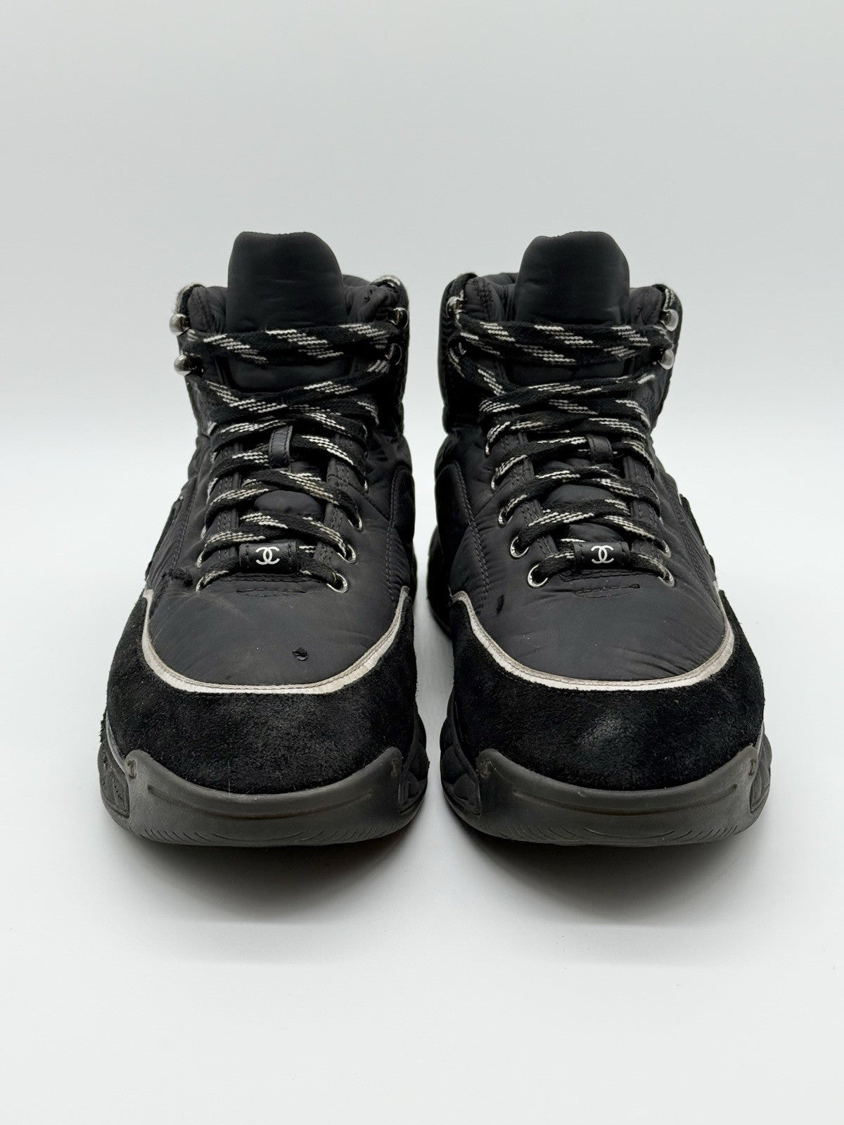 Size 11 - CHANEL high-top Boot Sneakers Black