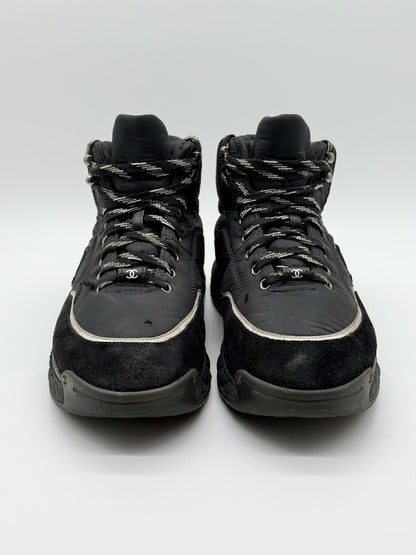 Size 11 - CHANEL high-top Boot Sneakers Black