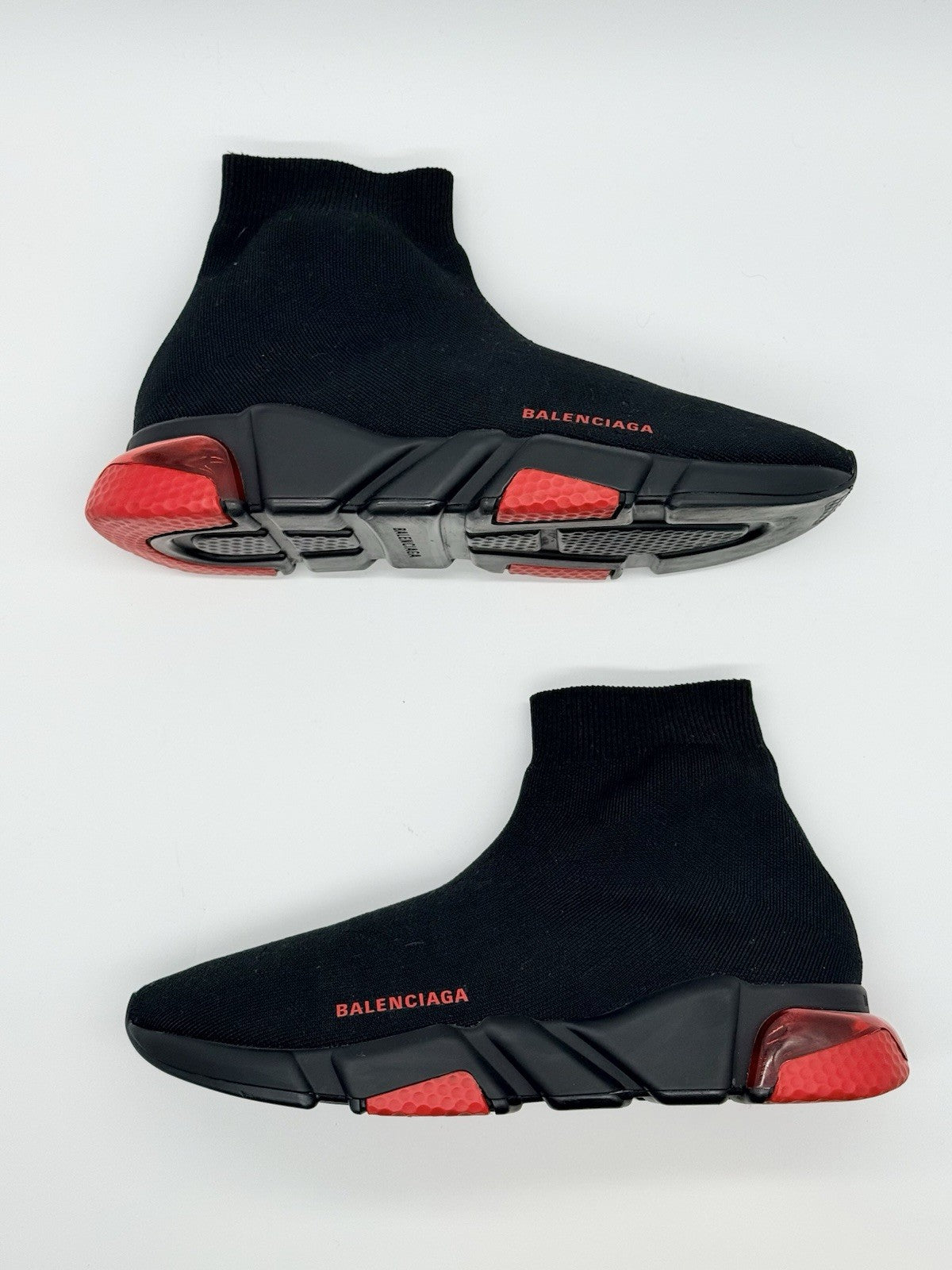 WORN ONCE Size 10 - Balenciaga Speed Trainer Black Red