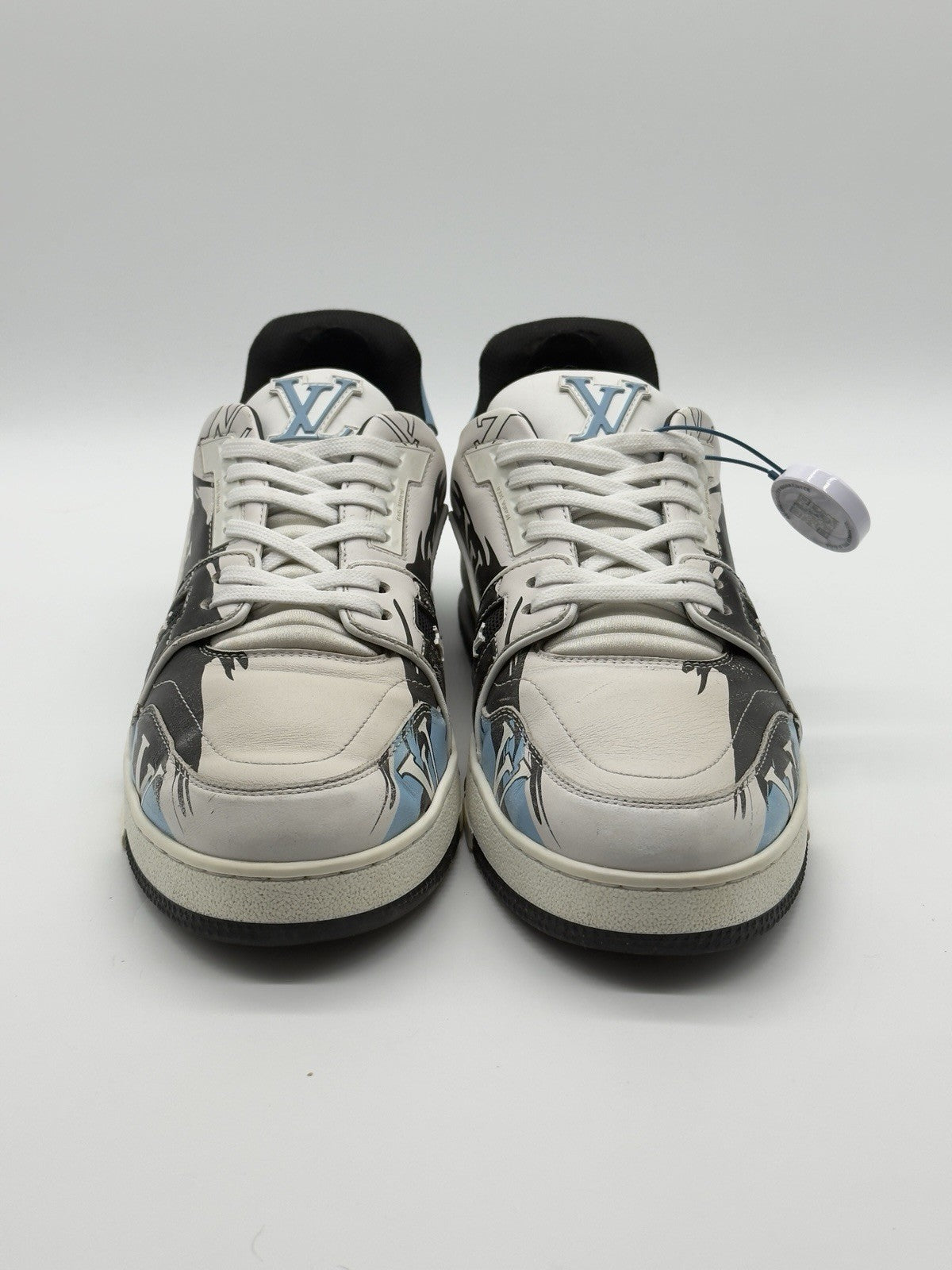 Size 10 - Louis Vuitton Trainer Low White Blue Black