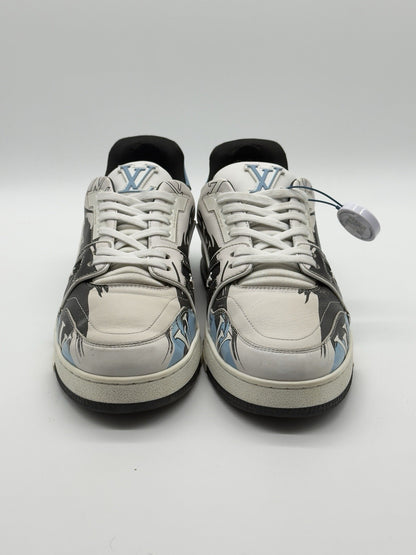 Size 10 - Louis Vuitton Trainer Low White Blue Black