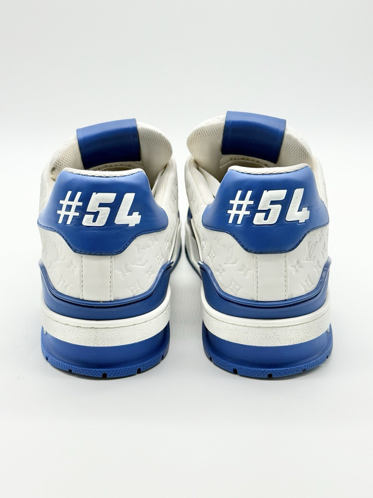 Size 10 - Louis Vuitton Trainer Low #54 Mini Monogram - Blue