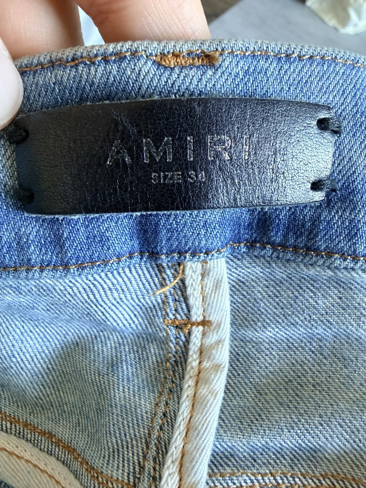 Amiri Ripped Blue Jeans Size 34 ($1295 Retail)