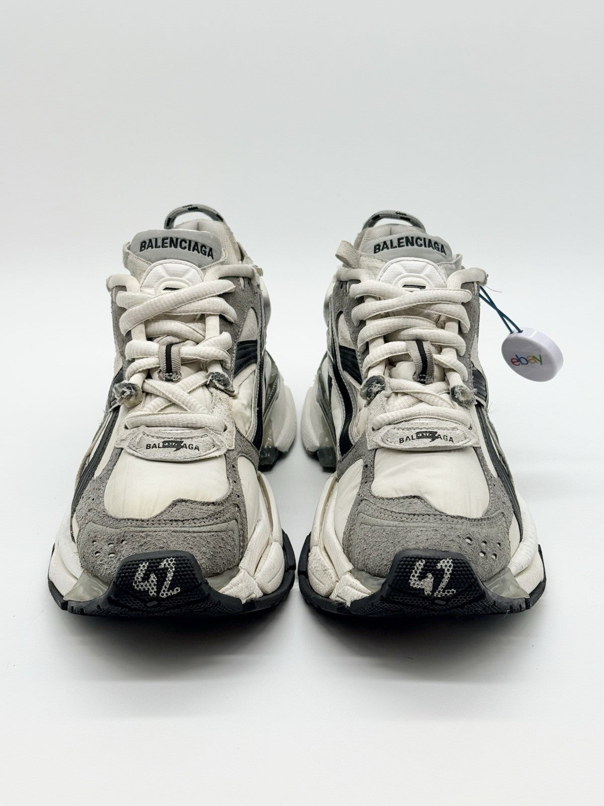 Size 9 - Balenciaga Runner Sneaker White Black