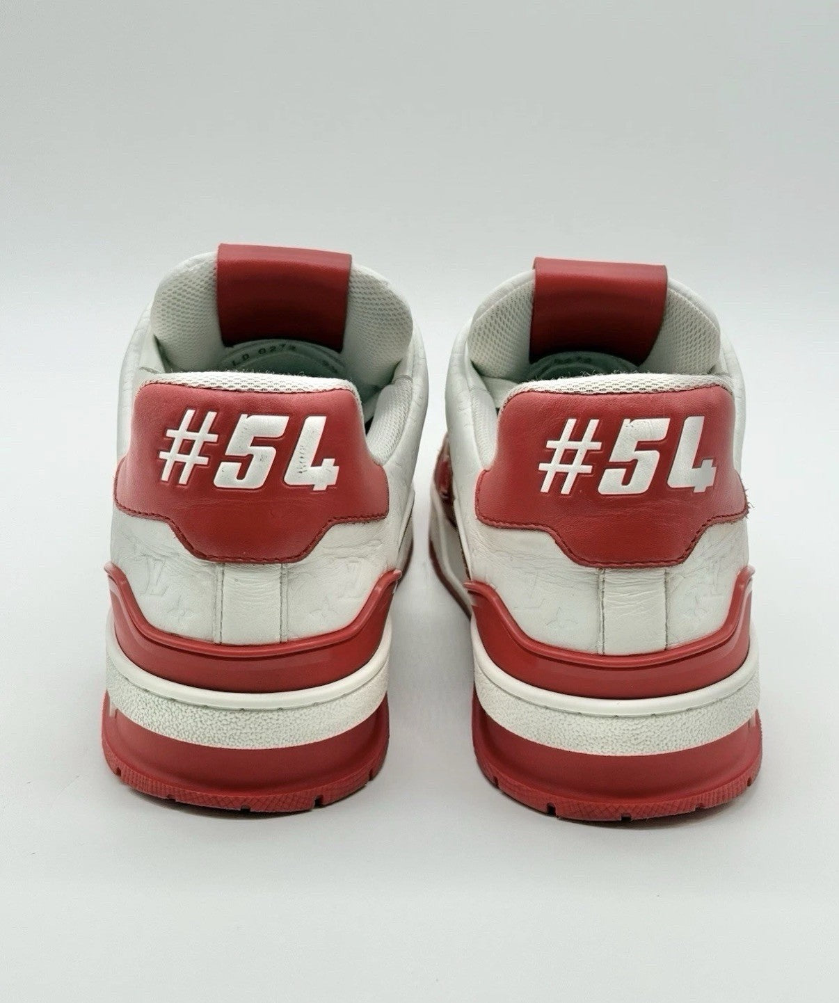 Size 10.5 - Louis Vuitton Trainer Low #54 Mini Monogram - Red